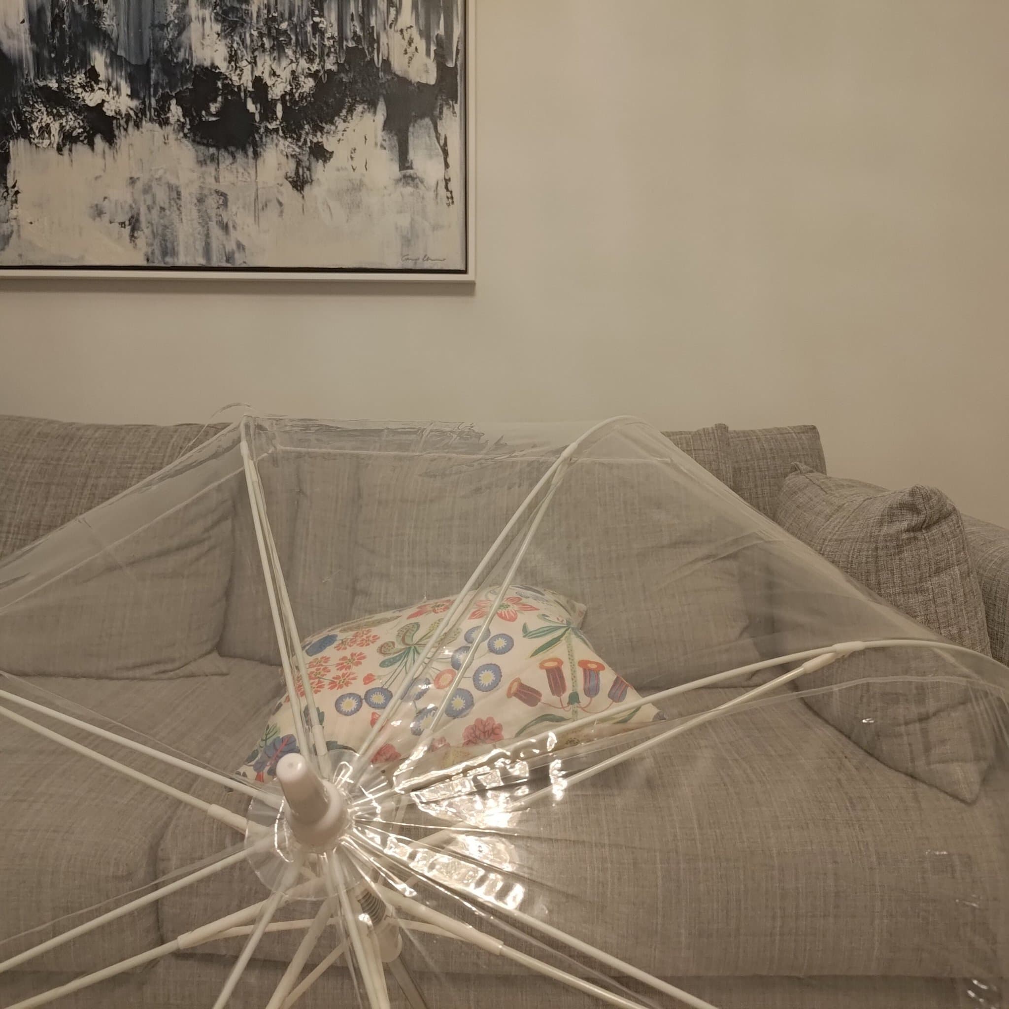 3 stycken genomskinliga paraplyer, perfekt för bröllop