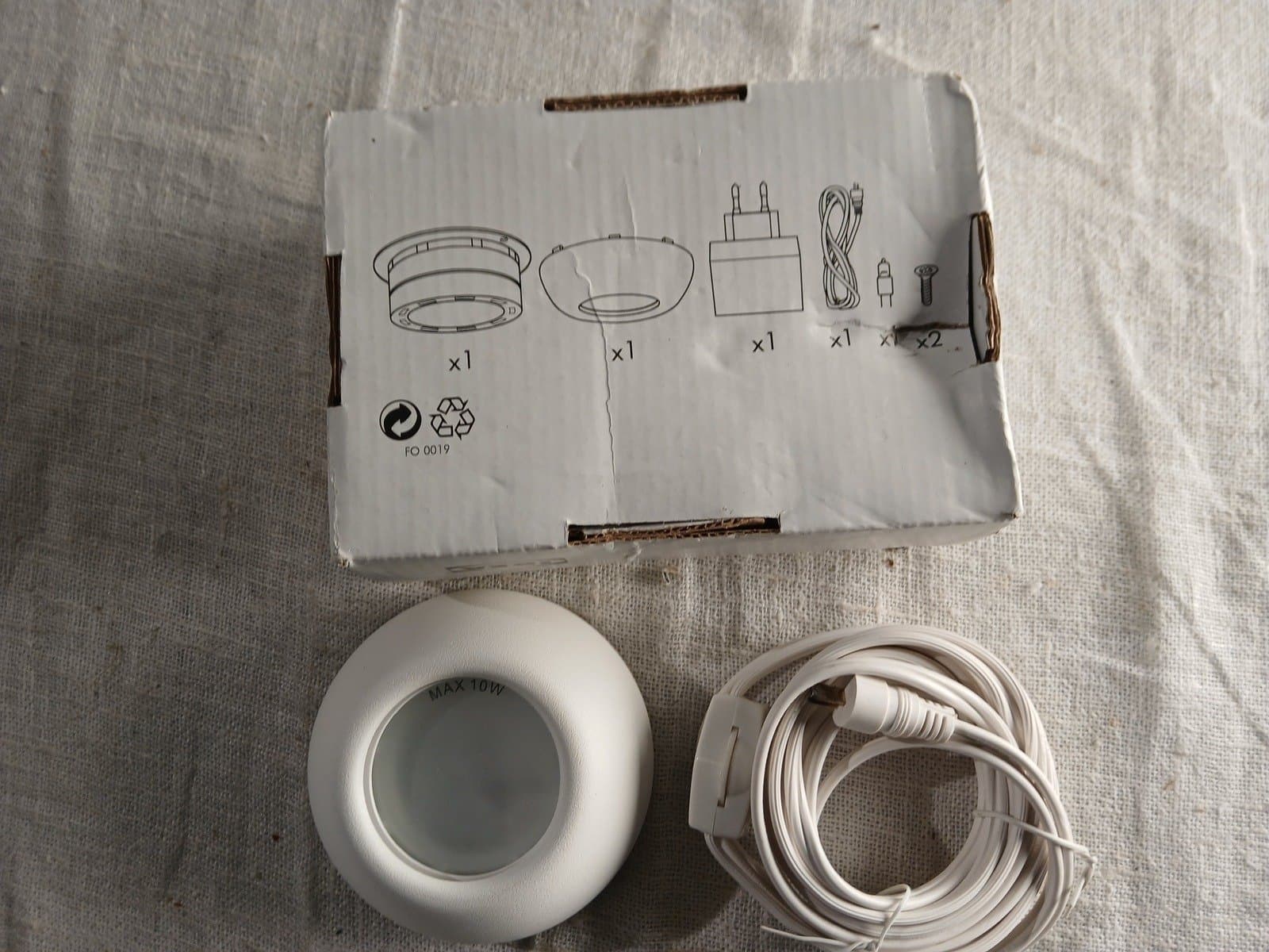 IKEA NON Spot 0244 – 10W Halogen – Reservedel til kjøkken/skap (Hvit)