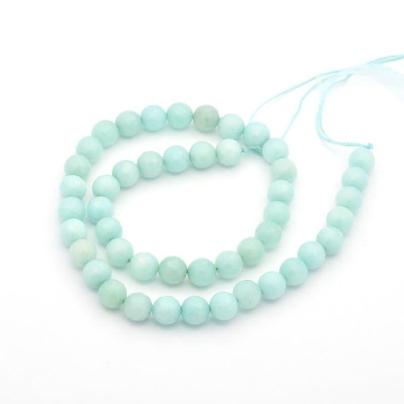 Hel sträng facetterad Amazonite - 8mm