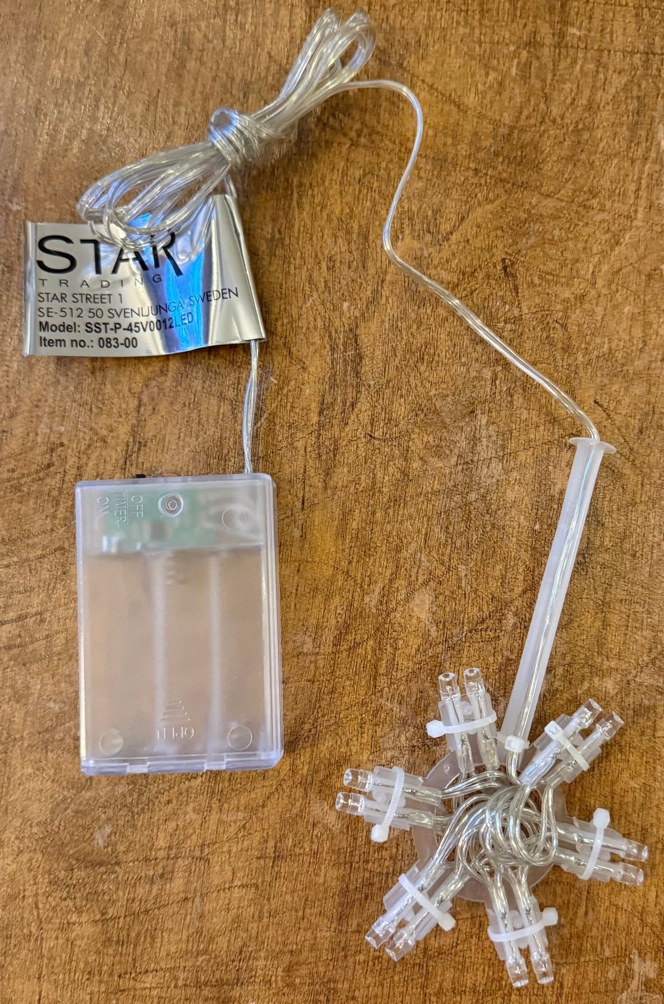 som NY lampa adventsstjärna pappersstjärna batteridriven ljusslinga