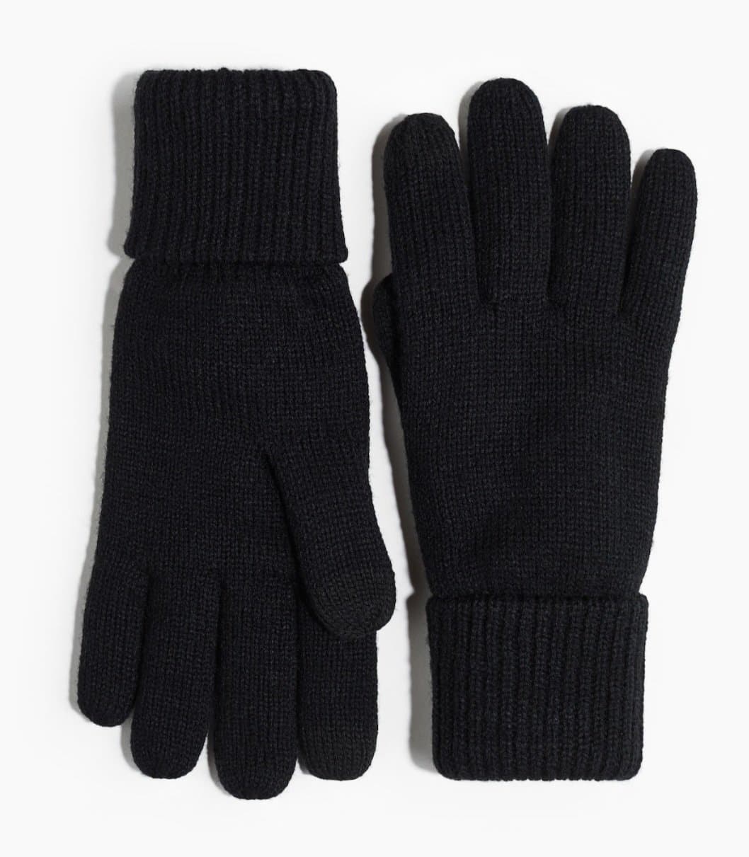 Nya från H&M Svarta Stickade Smartphone Vantar Strl S/M