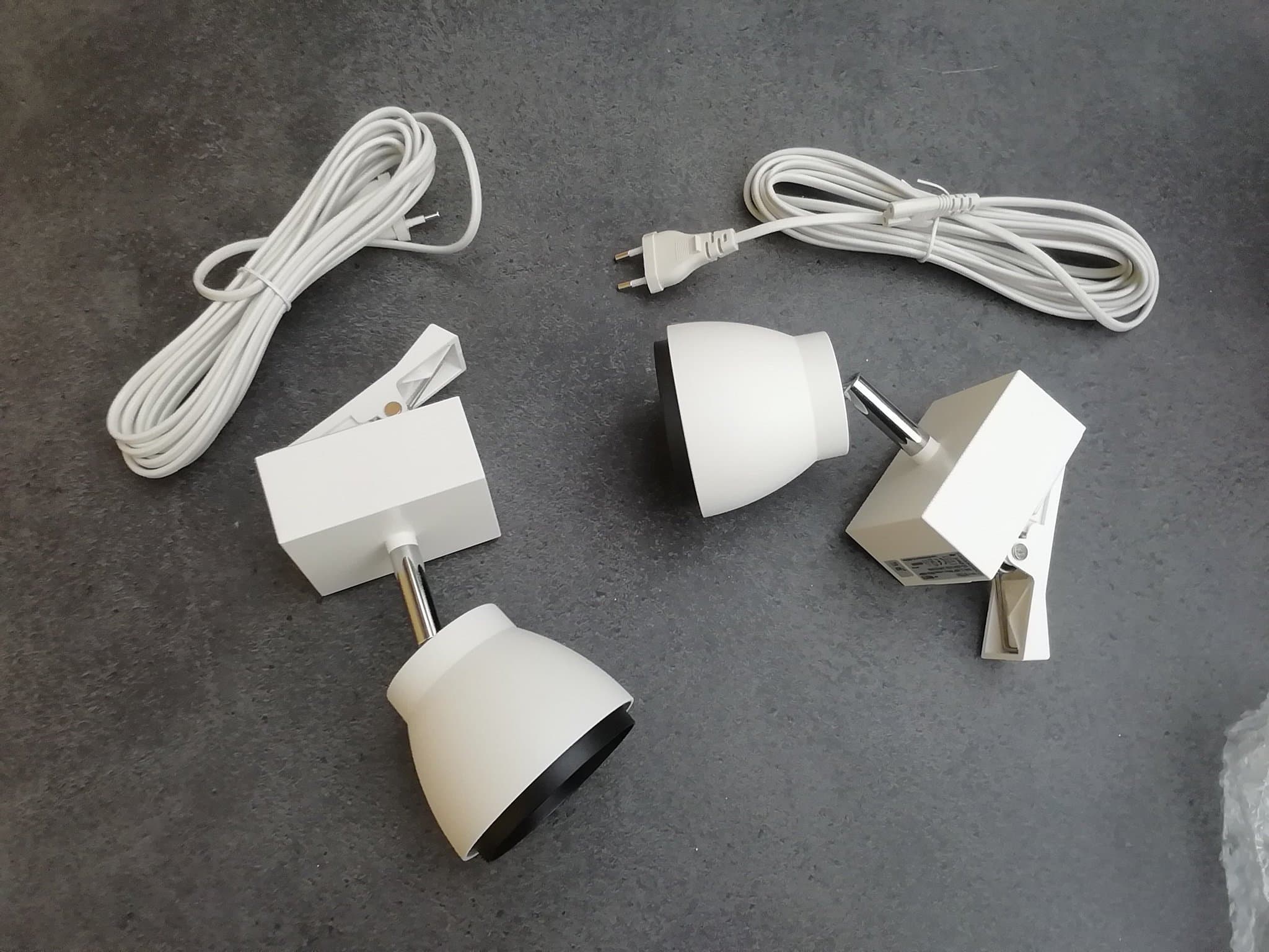 2st Fagerhult Led lampa spotlight med klämma och ca 4,5m sladd 230v 10w 800lm