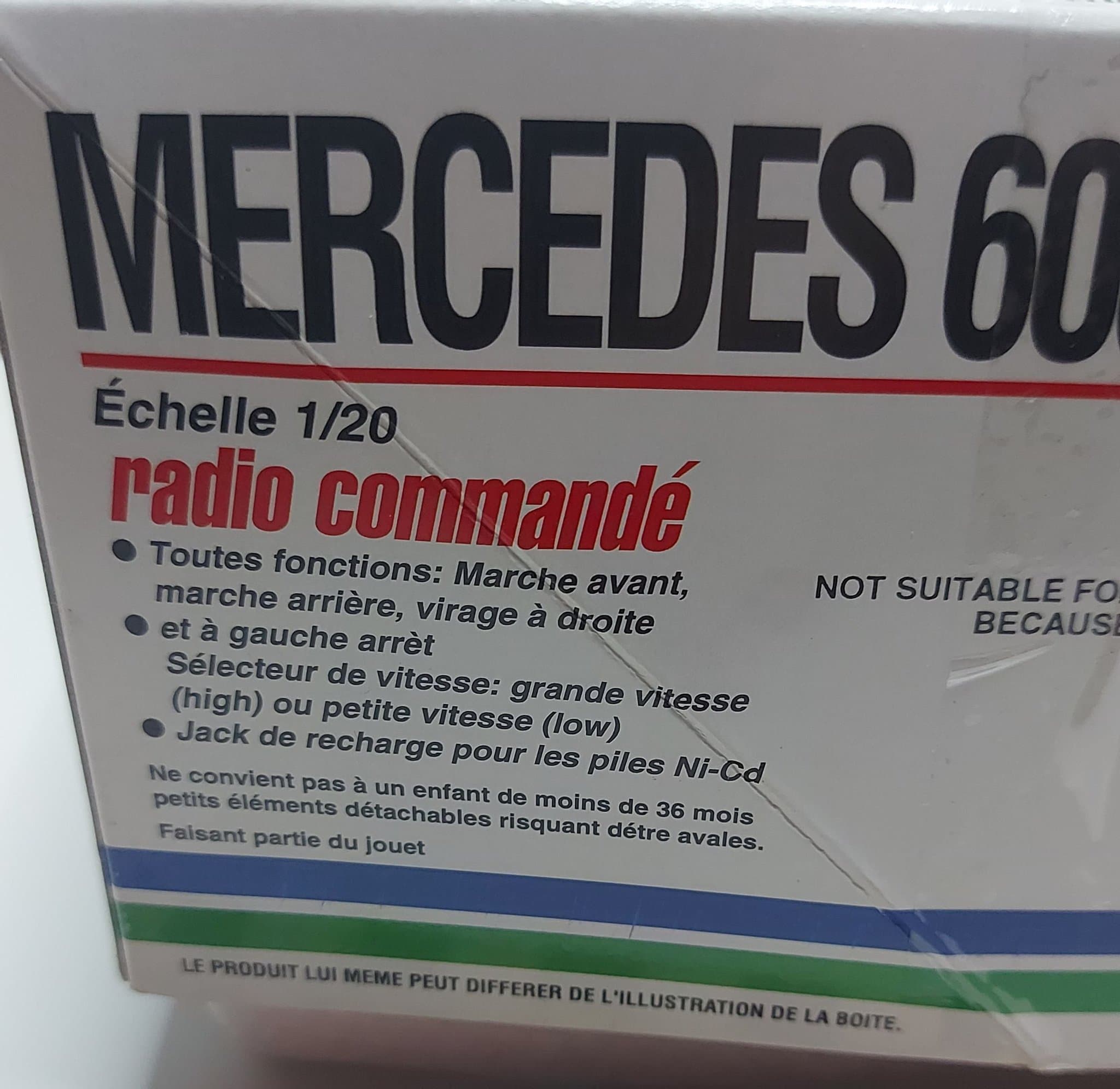 Nikko 600 SEC Coupe 1:20 1986 RC – Mercedes W126 – Mint Condition Original Box