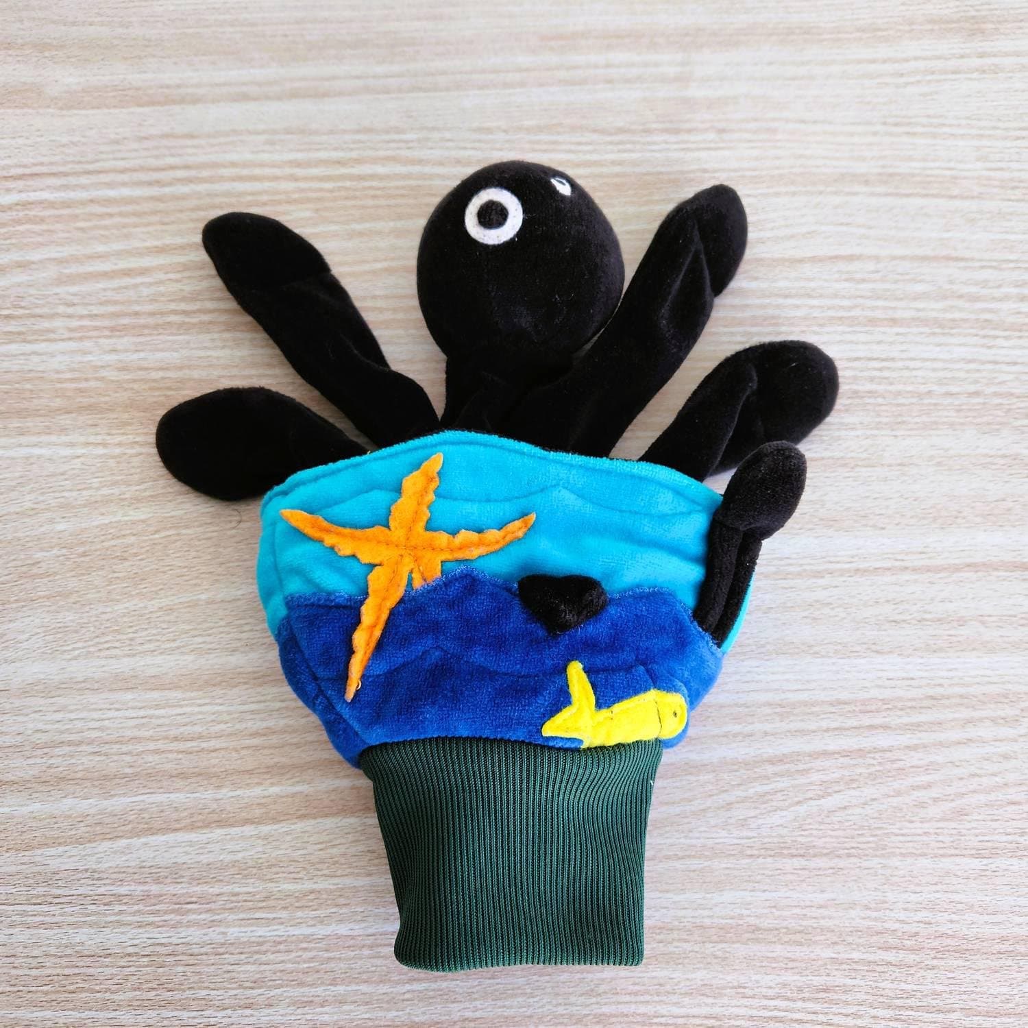 IKEA TITTA Black Octopus Hand Puppet Sea Life