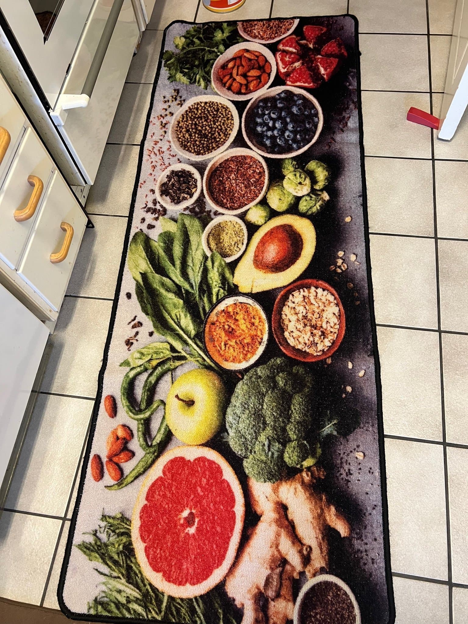 Matta med frukt och grönsaker 180*66 cm