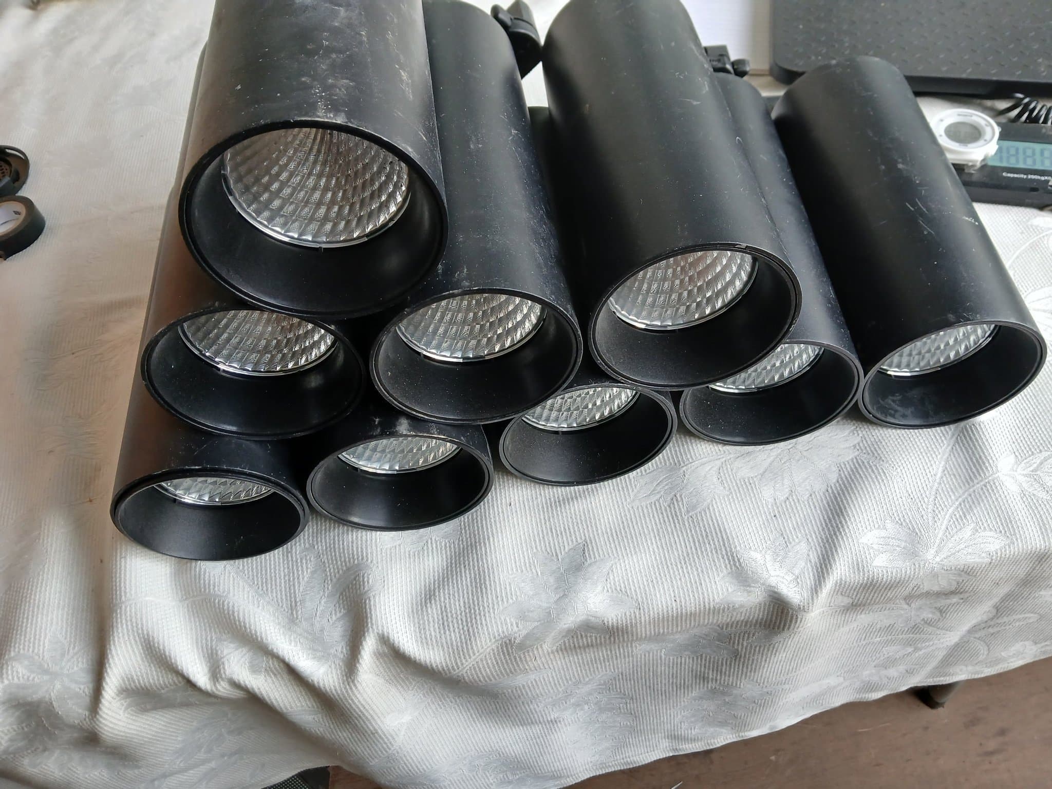 10 stk SG Armaturen TUBE ECO 930 26W LED-spotlights for 3-fase skinnesystem