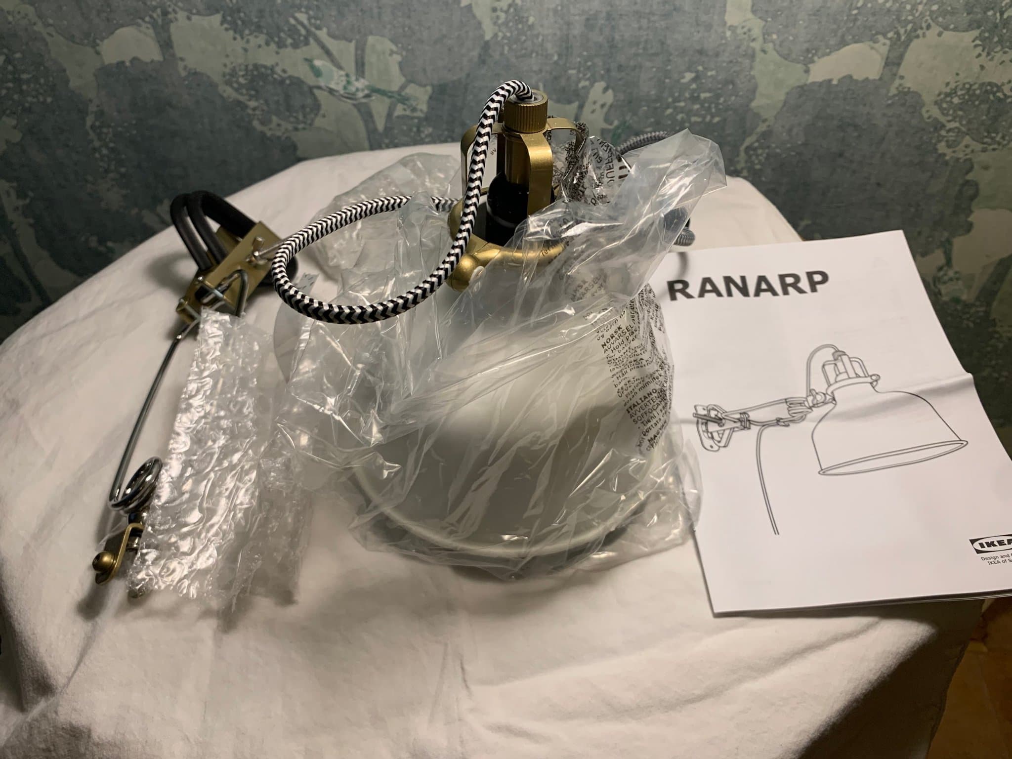 IKEA RANARP Klämlampa med LED-lampa, vit