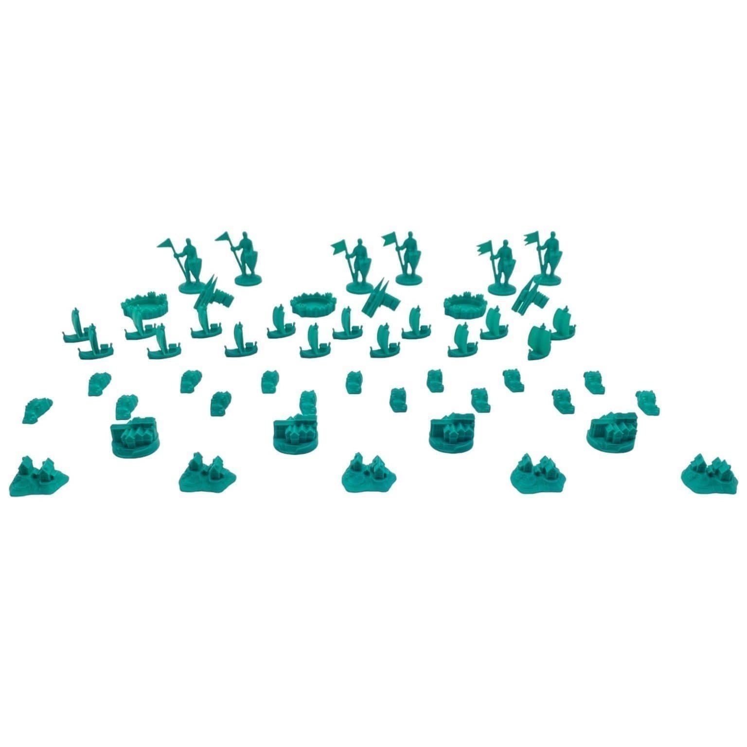 Catan The Most Favourite Bundle, Catan+SF+CK, 51 spelfigurer - Deep Turquoise