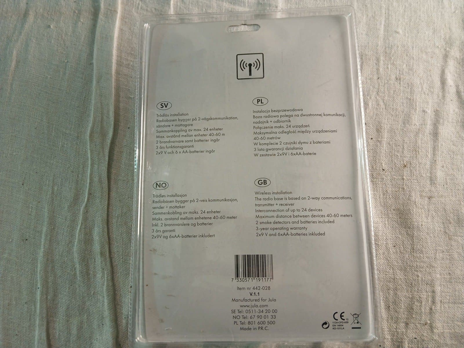 MarQuant Trådløst Røykvarsler-System – 2-pk Seriekoblede