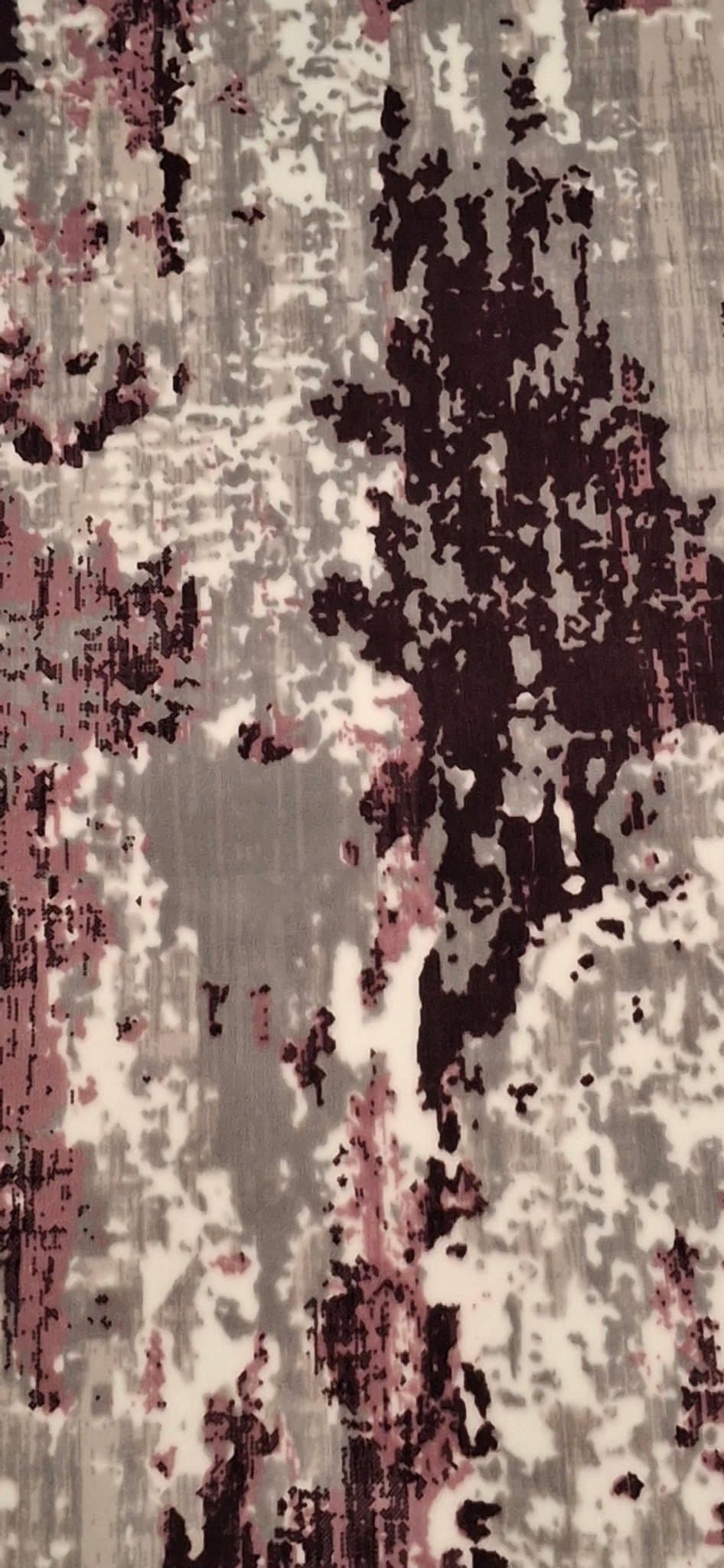 Matta 80x300 cmmed abstrakt mönster i grått, vitt och lila