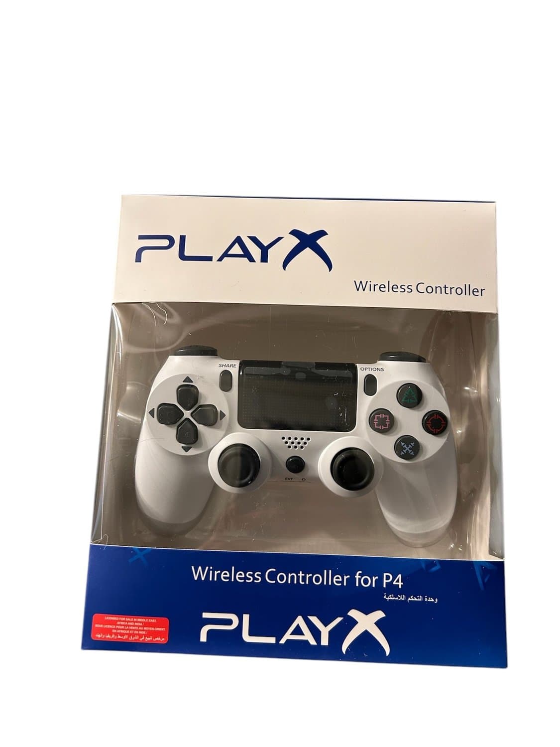 Trådlös PlayX-kontroller för PS4 – Vit