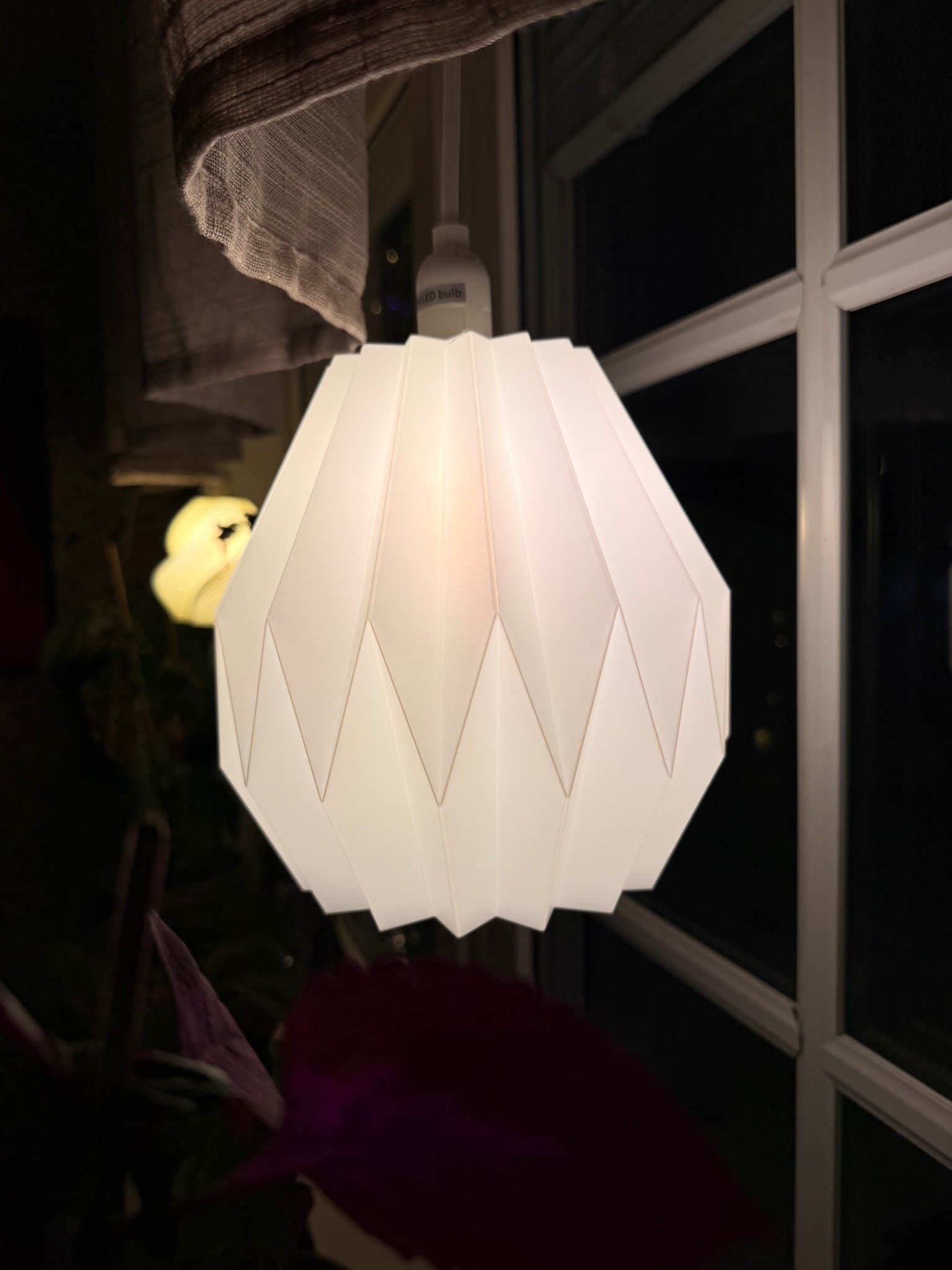 Vit Diamant fönsterlampa 2st