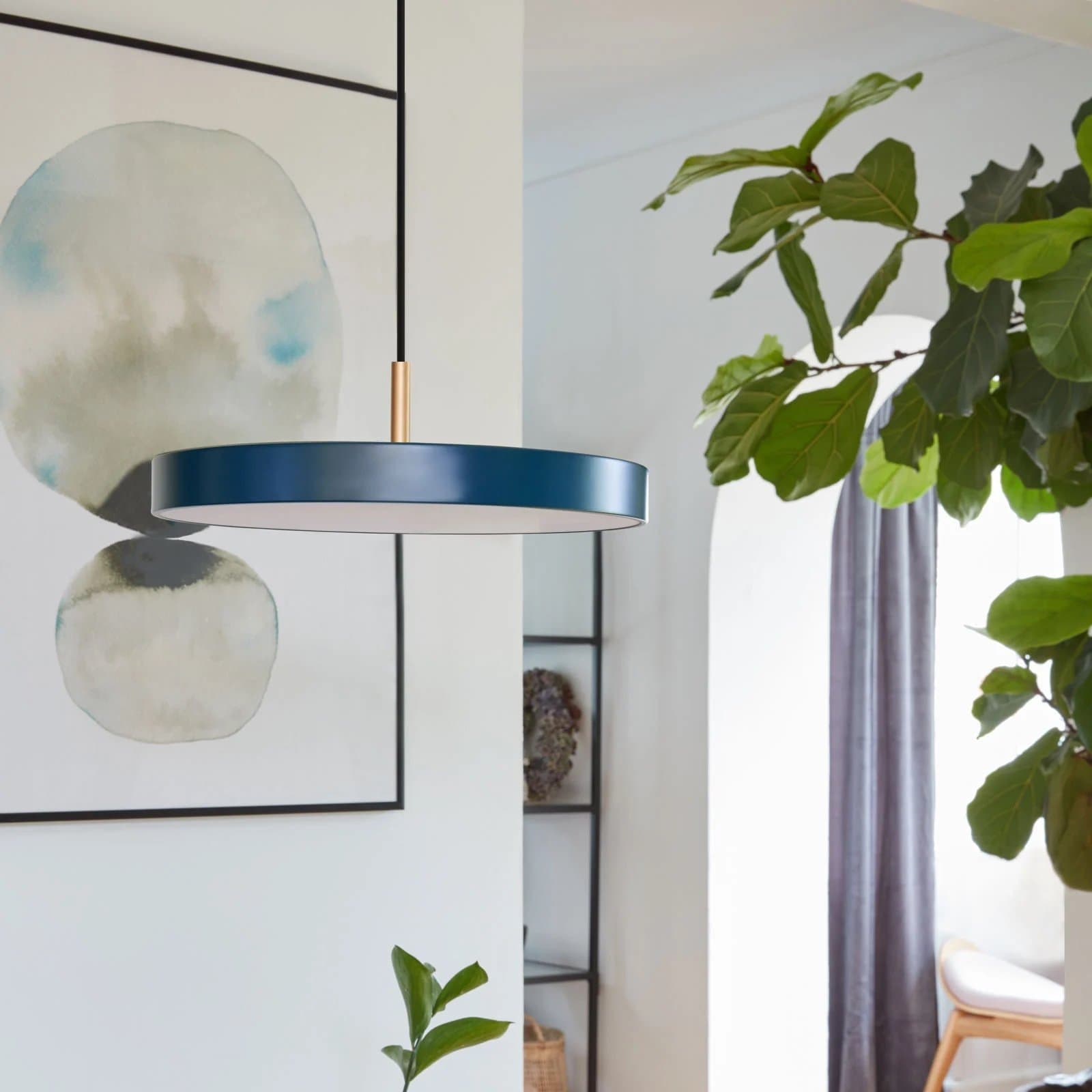 Umage Asteria pendellampa, blå, Ø43 cm