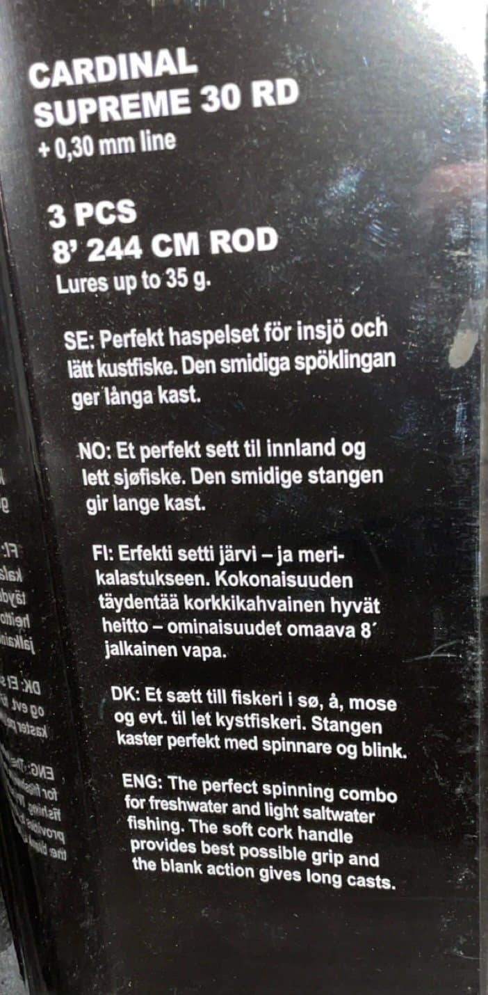 Abu Garcia Cardinal Supreme 30 RD Spöset 8' (244 cm)