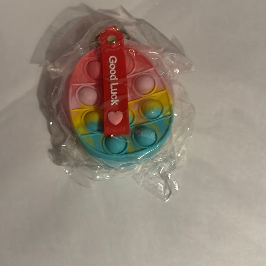 Pop It Fidget Toy Nyckelring Flerfärgad