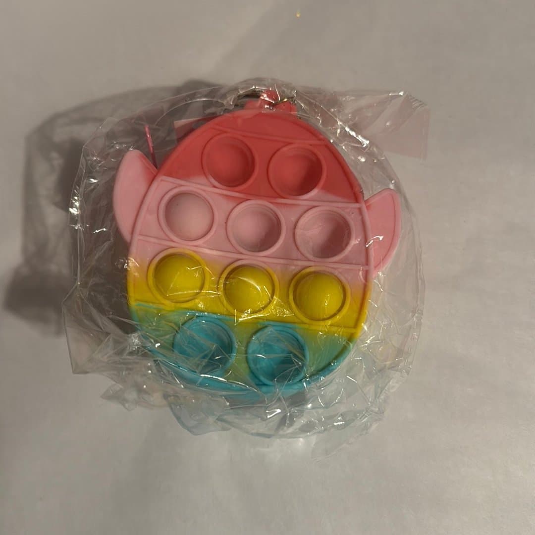 Pop It Fidget Toy Nyckelring Flerfärgad