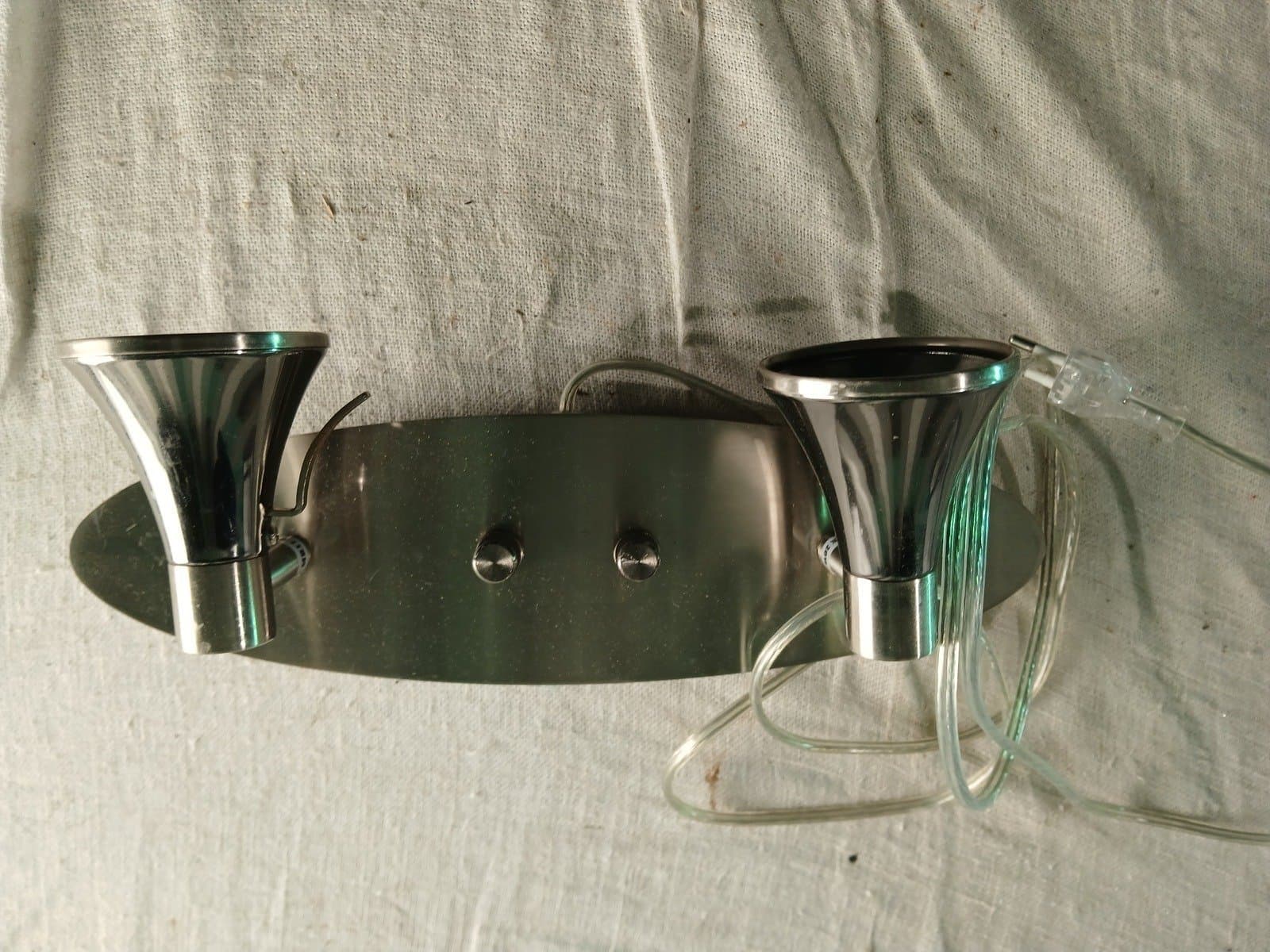 LampGustaf Typbet 0819 Vegg-/Takspotlight Børstet Stål 2x20W MR11 Dimbare