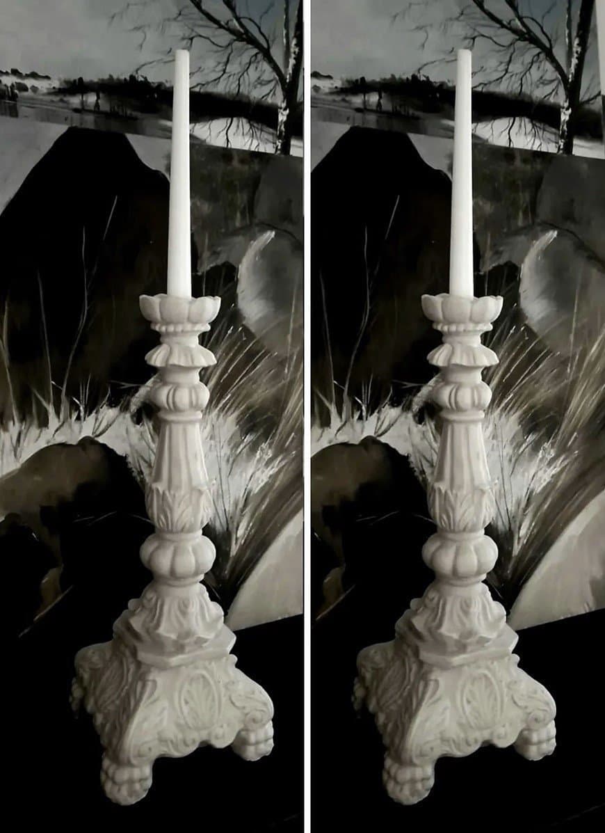 2 ljusstakar - ljusstake 47x17 cm