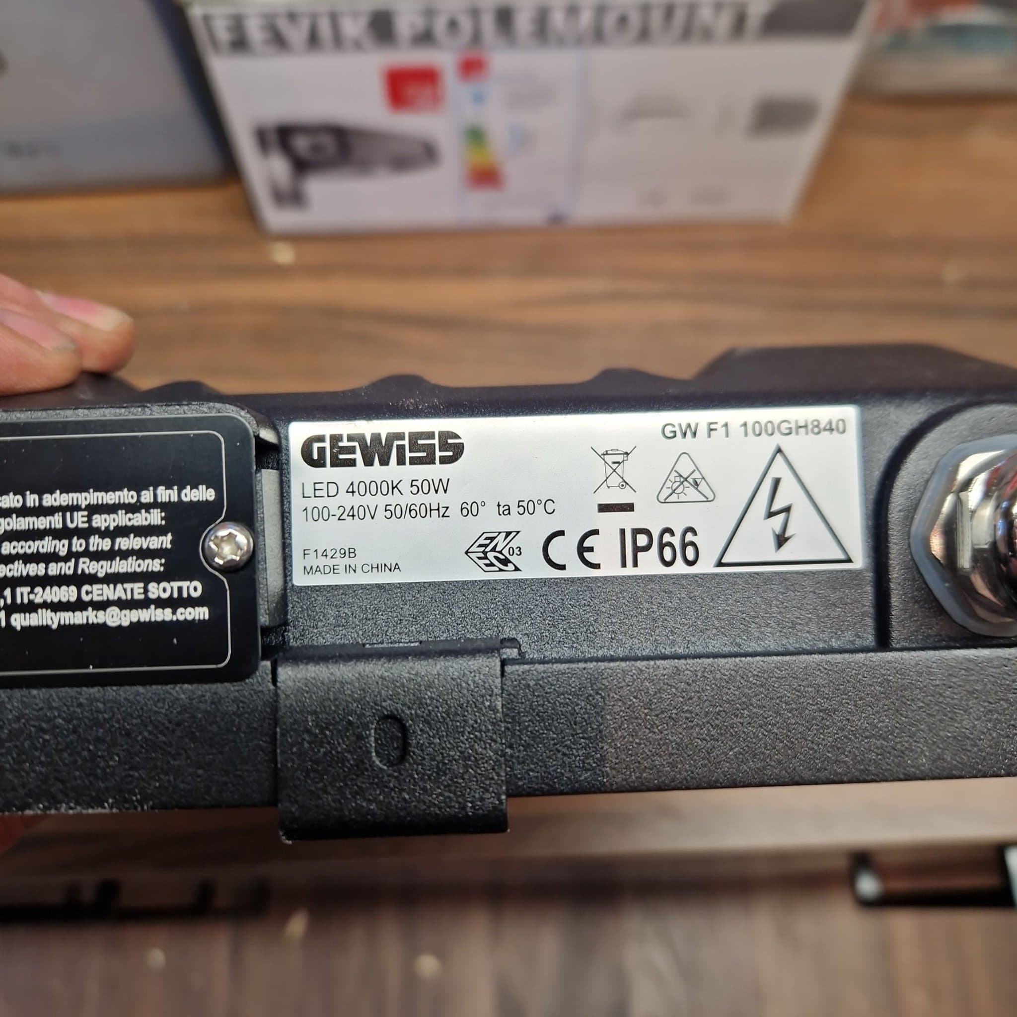 GEWISS LED 4000K 50W Strålkastare