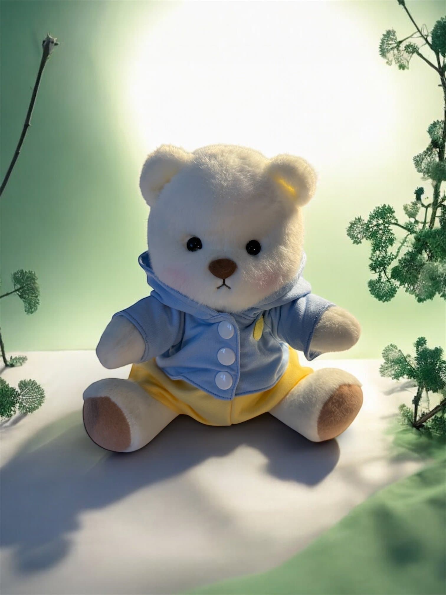 Mjuk Get Hug nalle vit