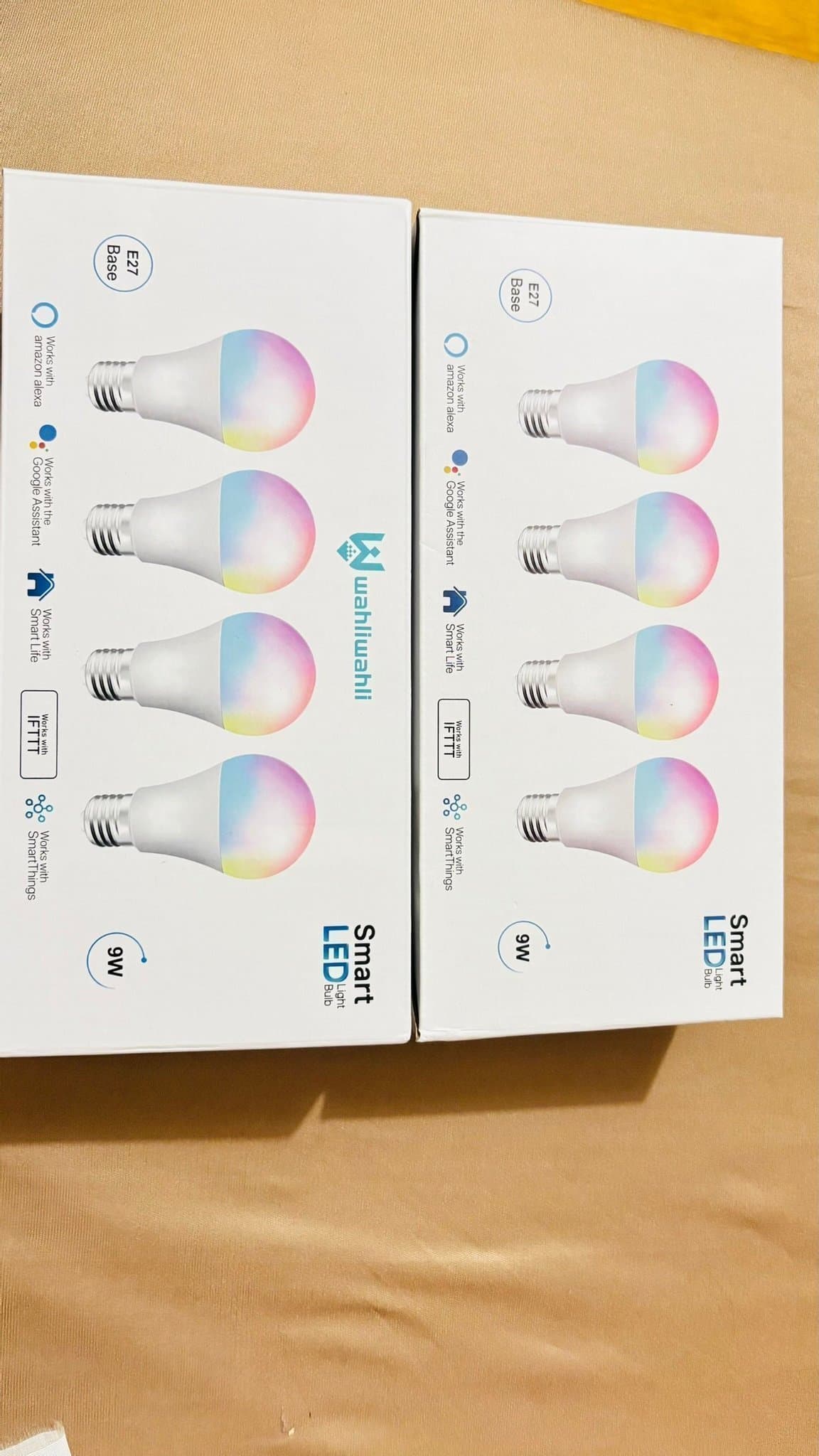 RGB Dimmable Smart LED Bulb E27 9W - Pack of 4