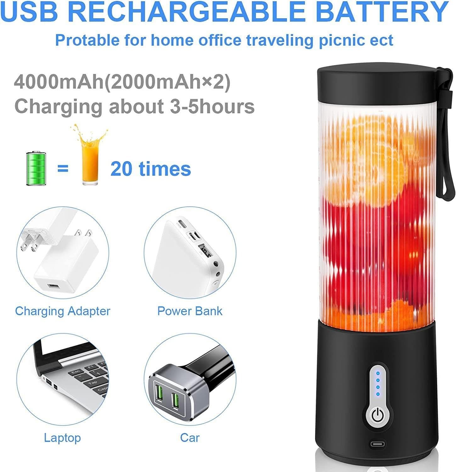 Laddbar Personal Size Blender • 450ml • USB • 4000mAh • USB-C • ÅB