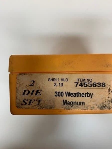FL die set .300 Weatherby Magnum