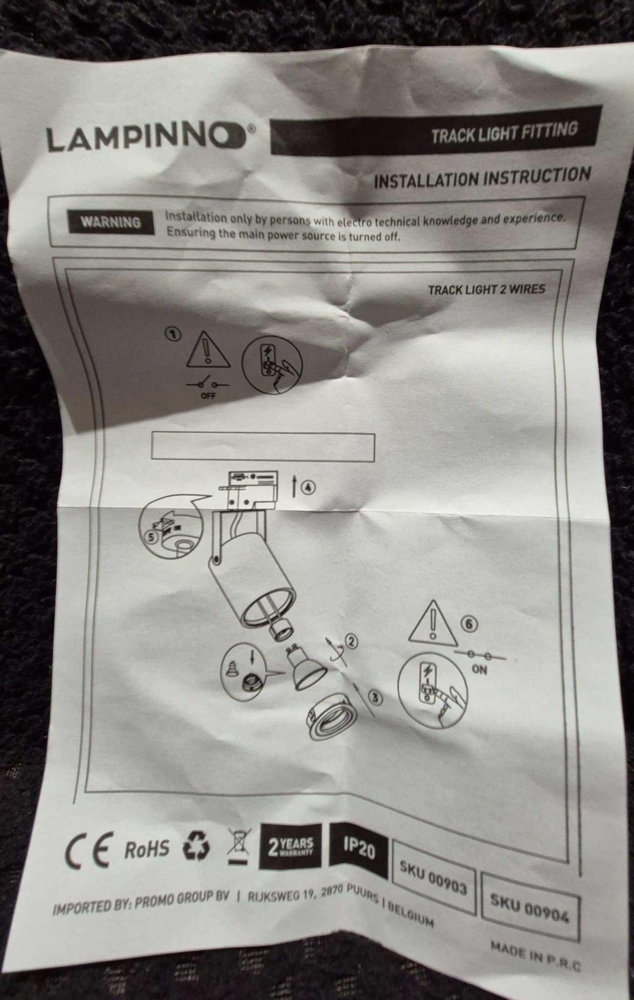 Lampa för skena, Sand White, 5 stycken som ett set