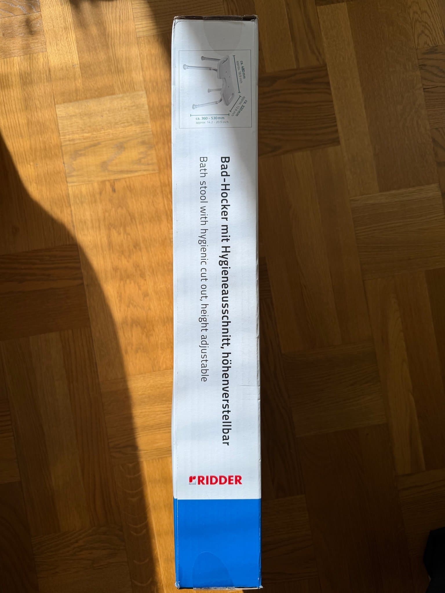 Badstol, justerbar höjd