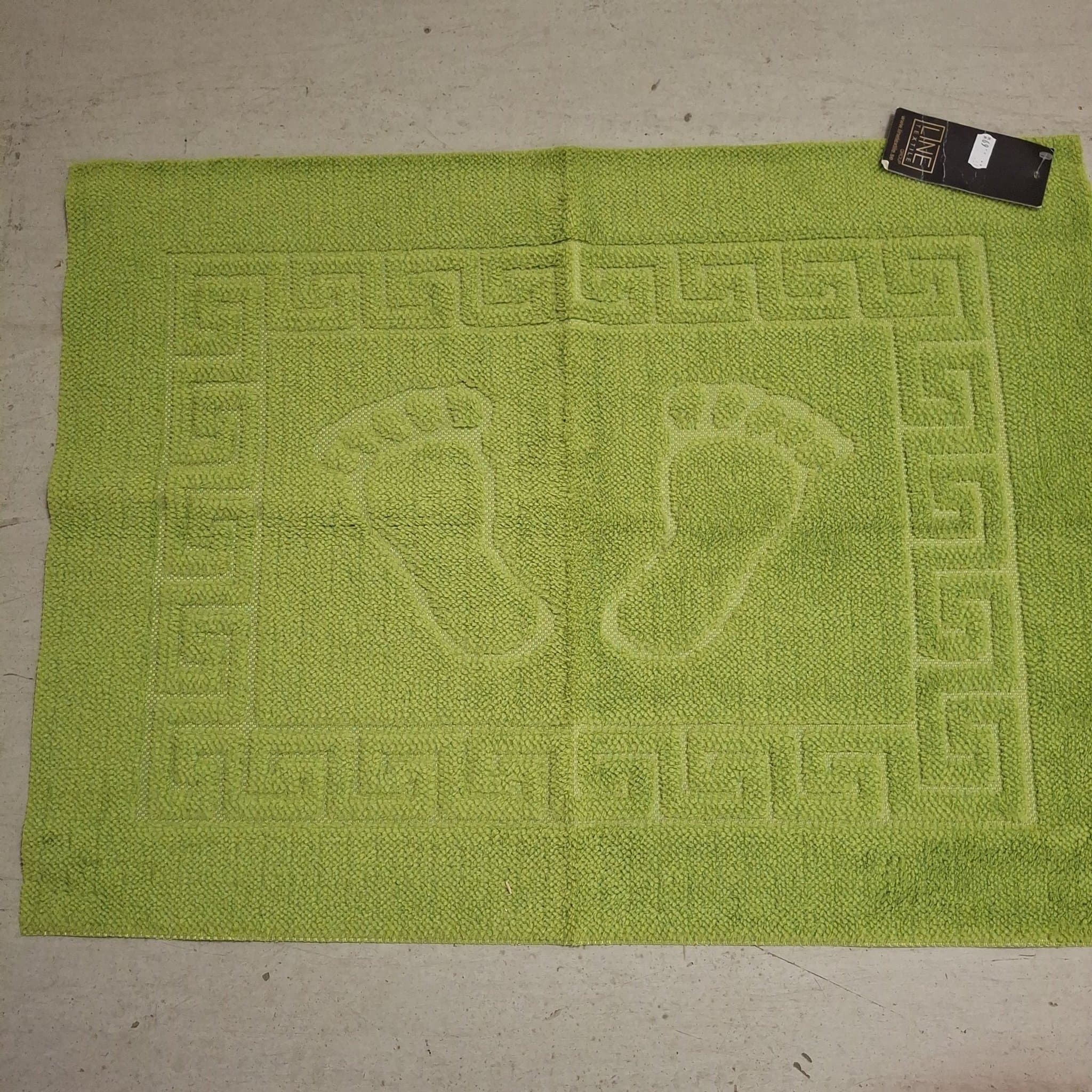 Grön Badrumsmatta med Fötter 50x70