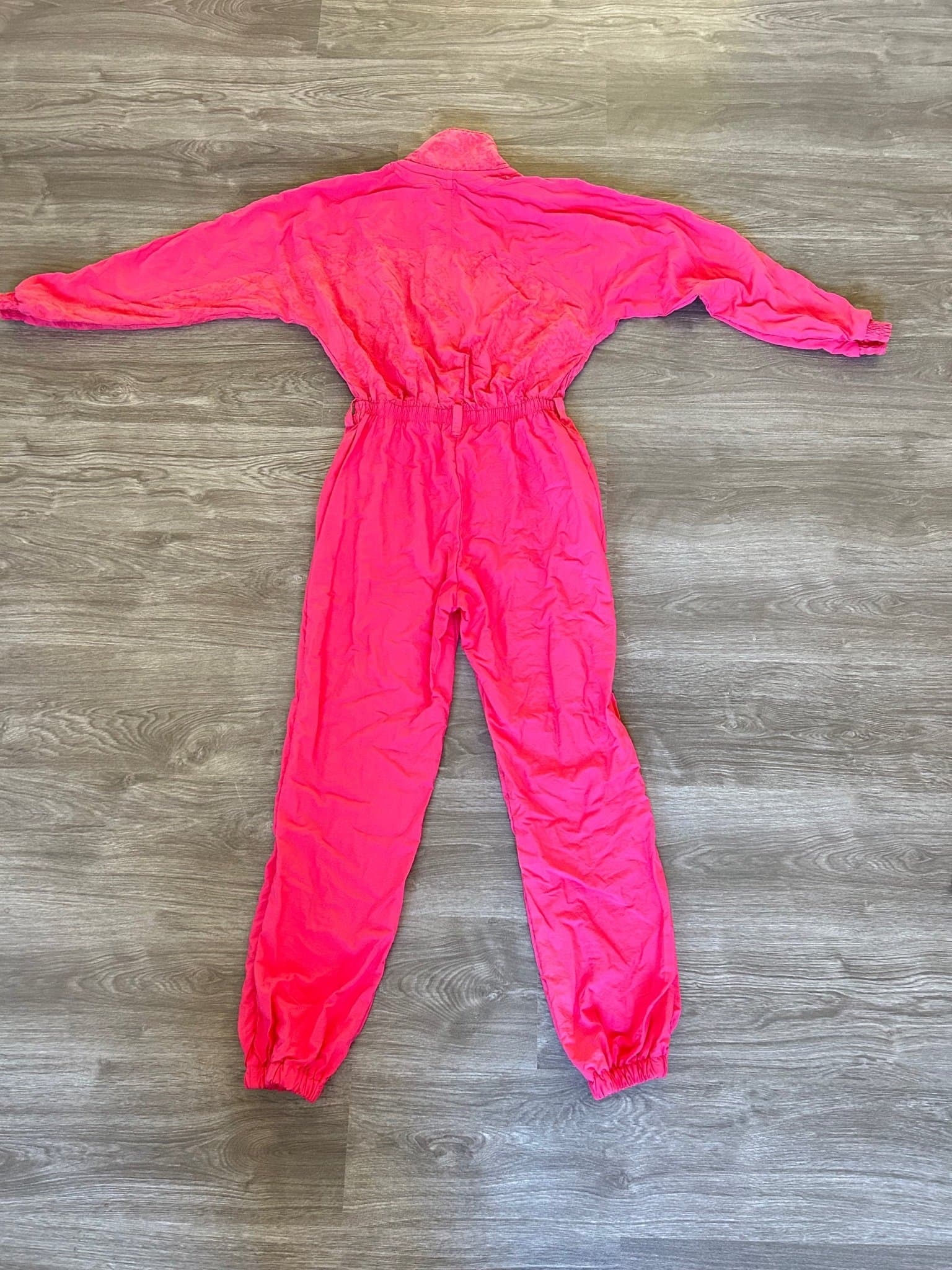 Retro overall skidkläder skiddress, storlek M, 42, Vintage skidoverall Rosa