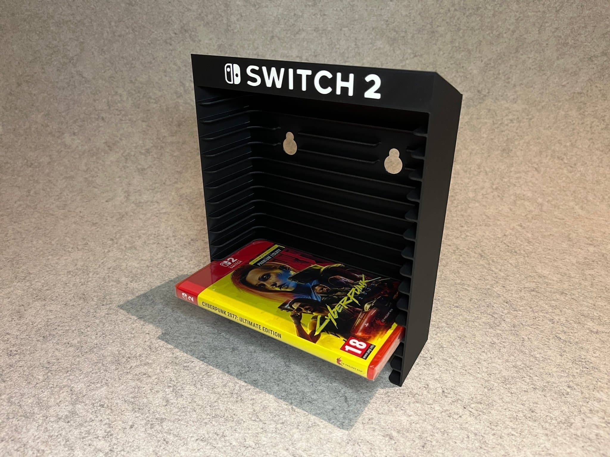 Vägghållare / spelställ för 12 spel till Nintendo Switch 2