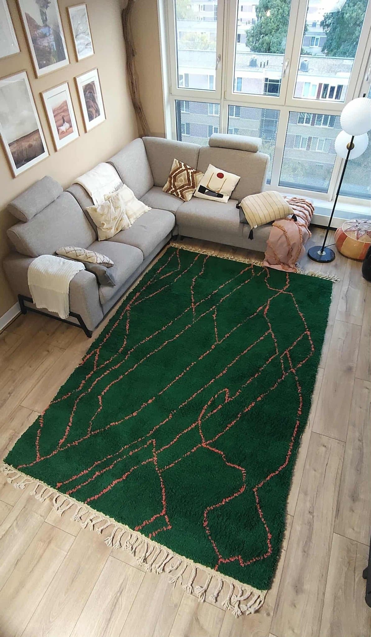 Matta 300 cm 198 cm Marockansk Berbermatta ny ullmatta orientalisk matta