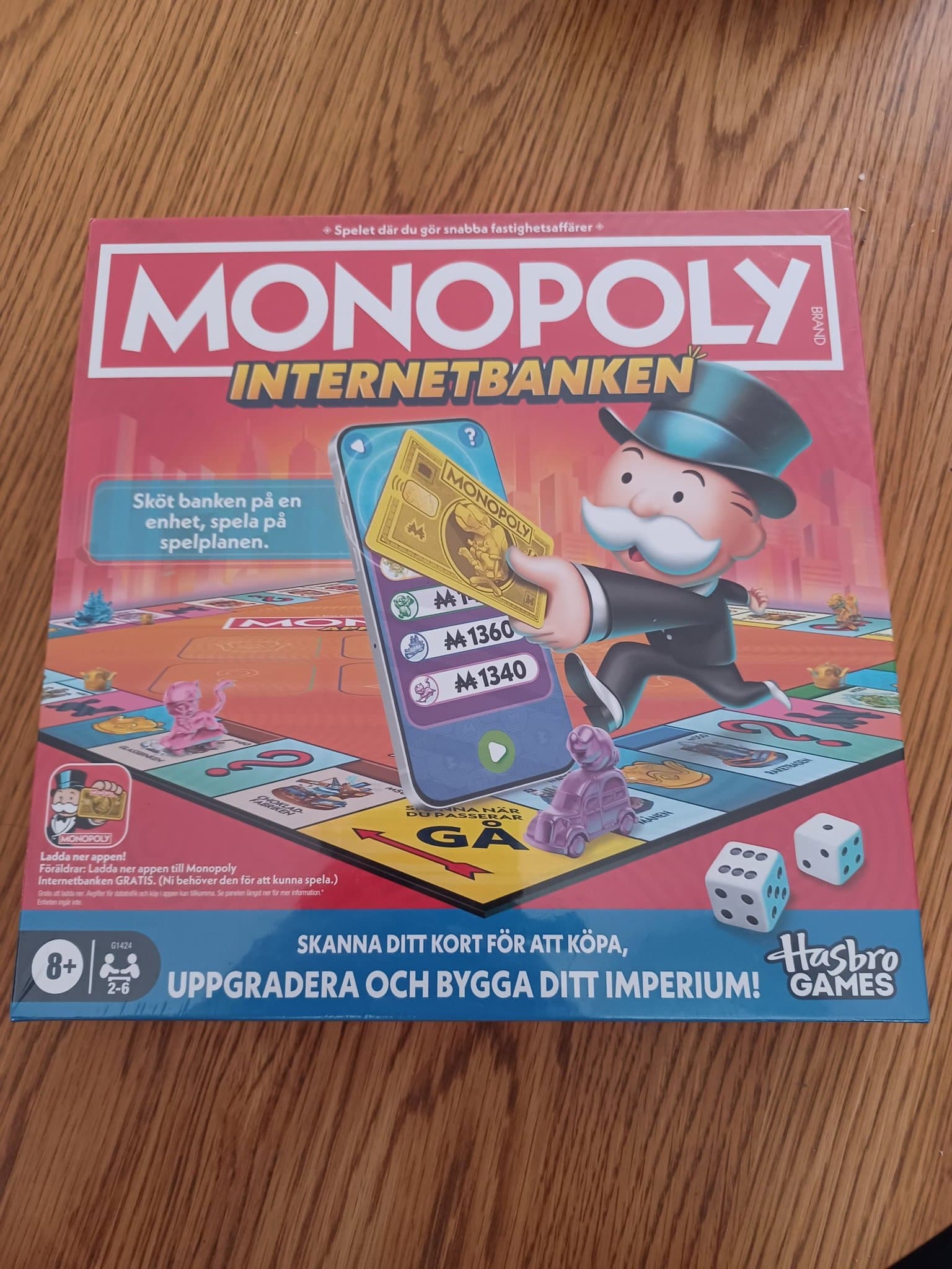 Monopoly Internetbanken Sällskapsspel..Nytt inplastat