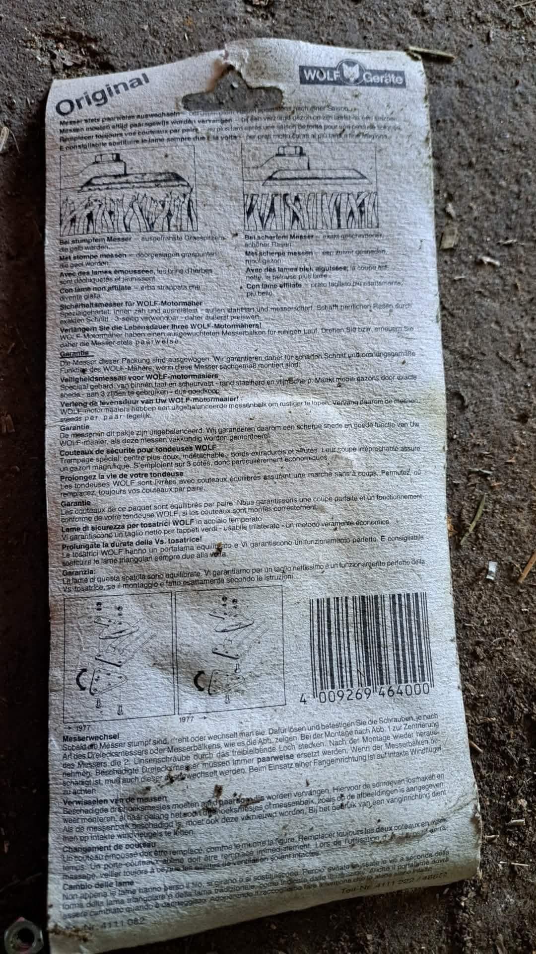 WOLF-Garten gräsklipparblad VZ-SB