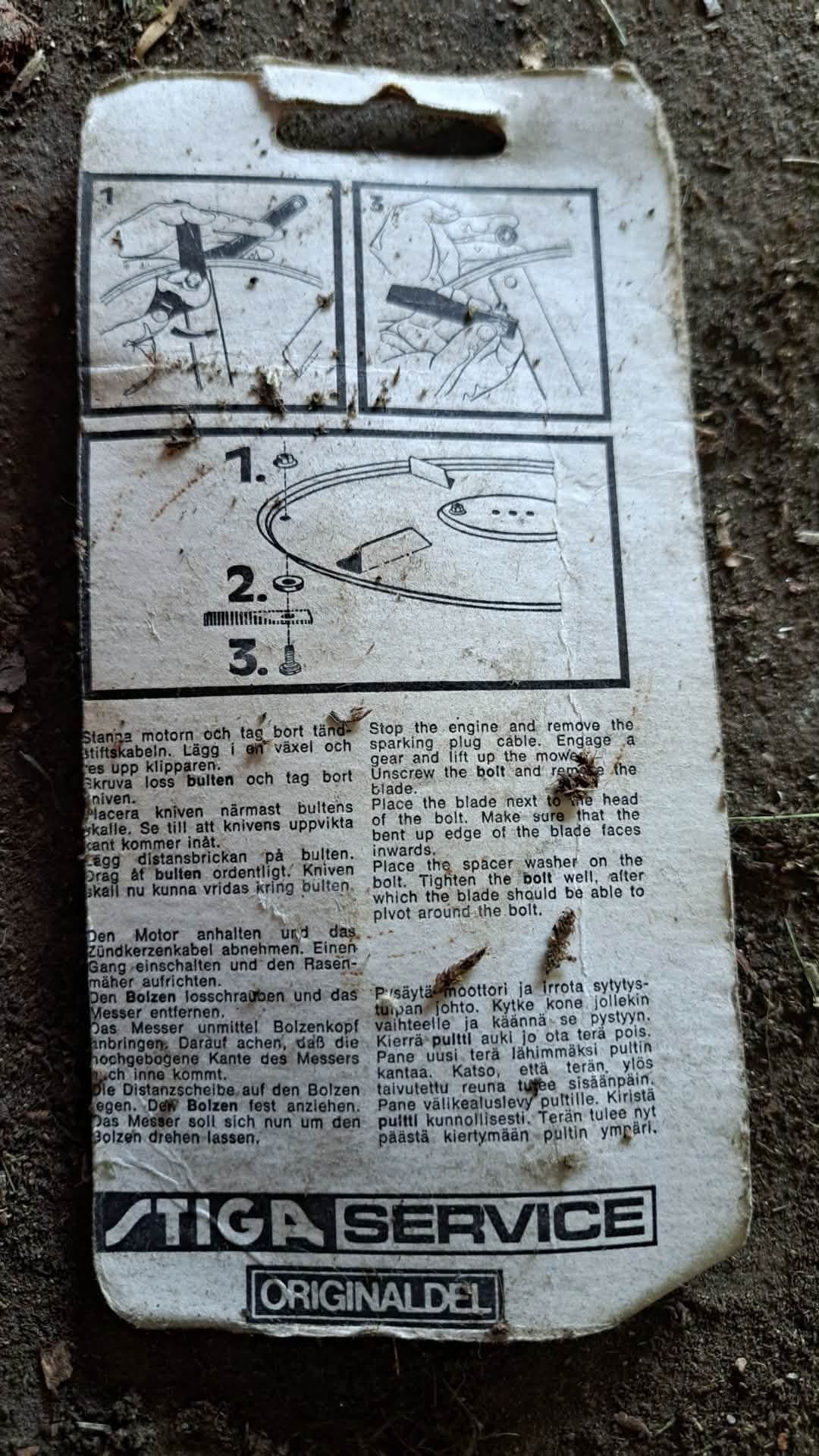 Tornado gräsklipparknivar från Stiga