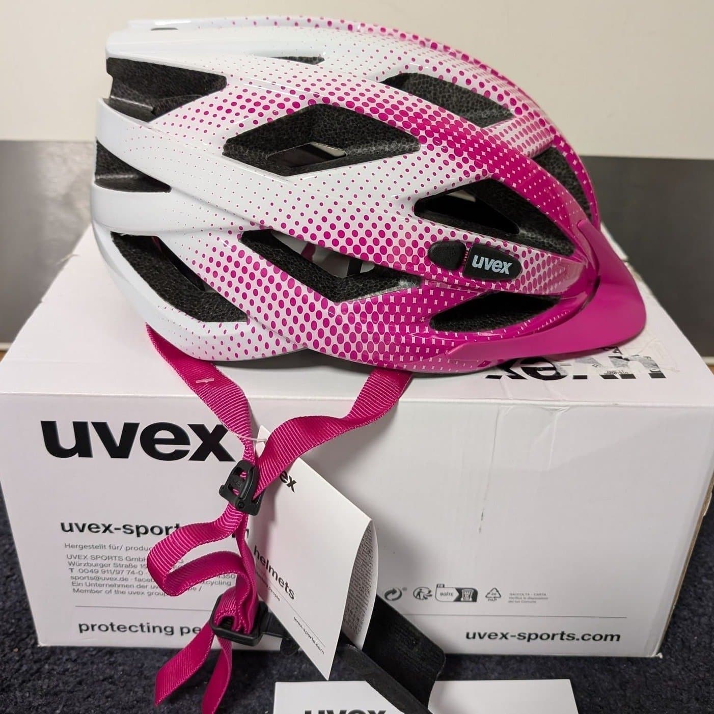 uvex air Wing Cykelhjälm Pink-White - Storlek M/L (56–60 cm)
