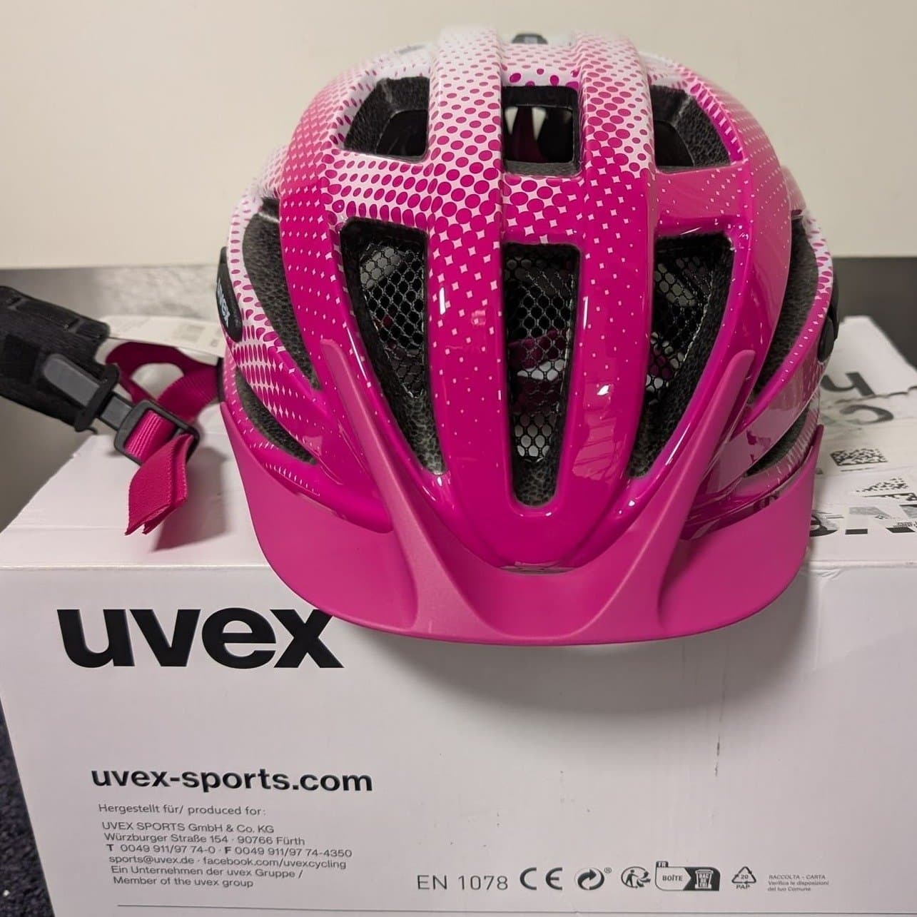 uvex air Wing Cykelhjälm Pink-White - Storlek M/L (56–60 cm)