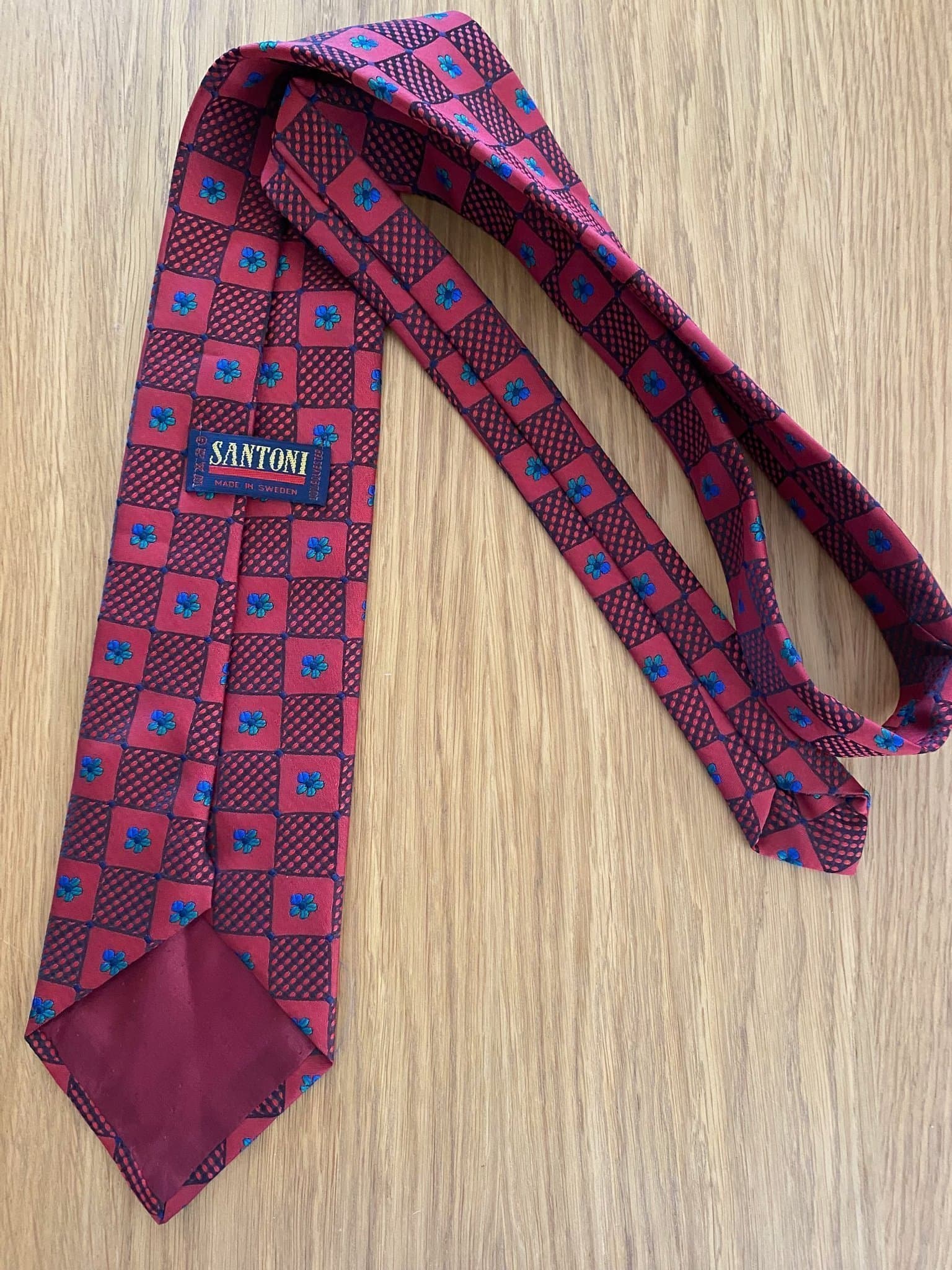 Santoni made in Sweden - röd slips,