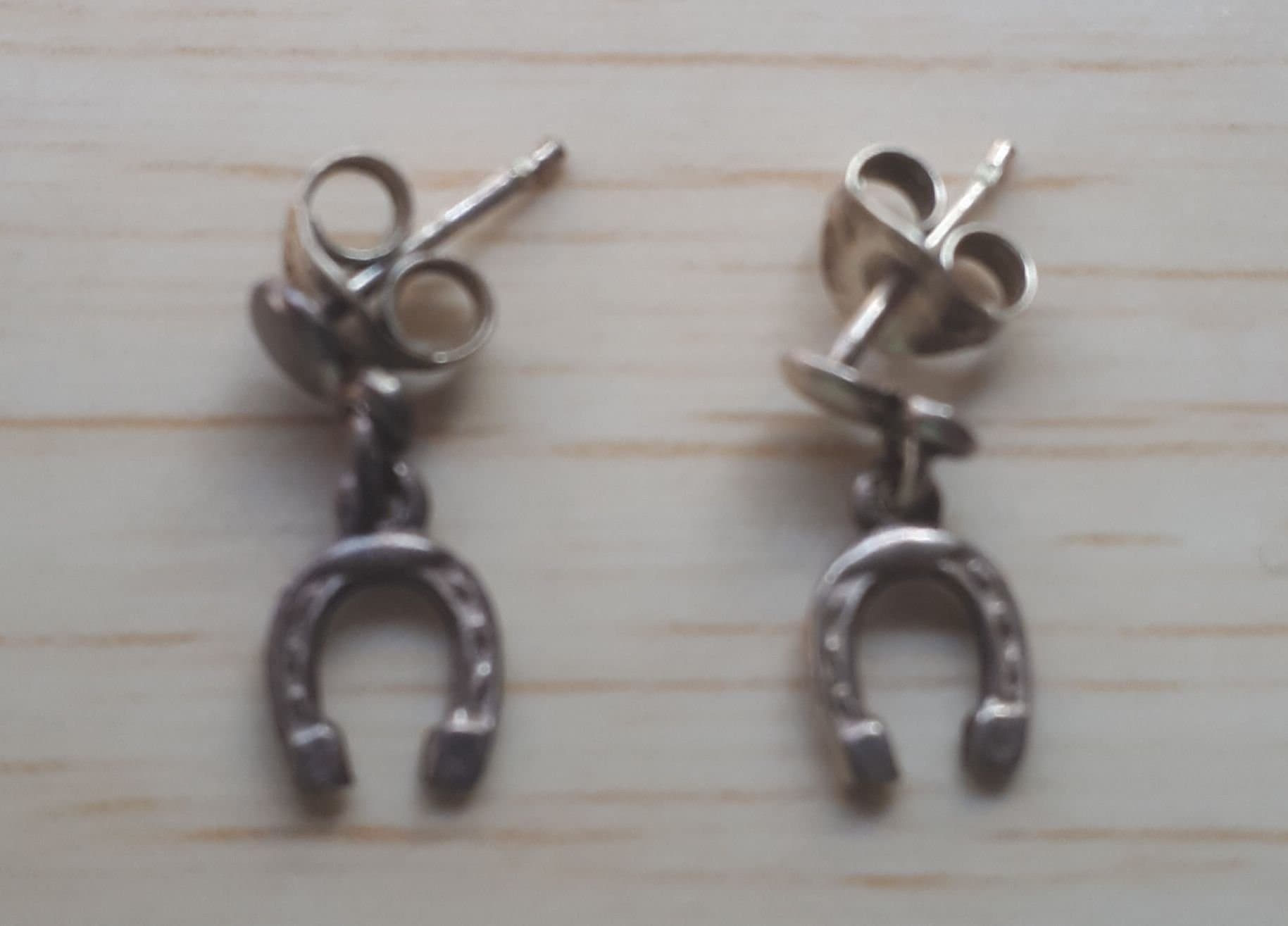 Örhängen + Halsband / Silverfärgad / Hästsko