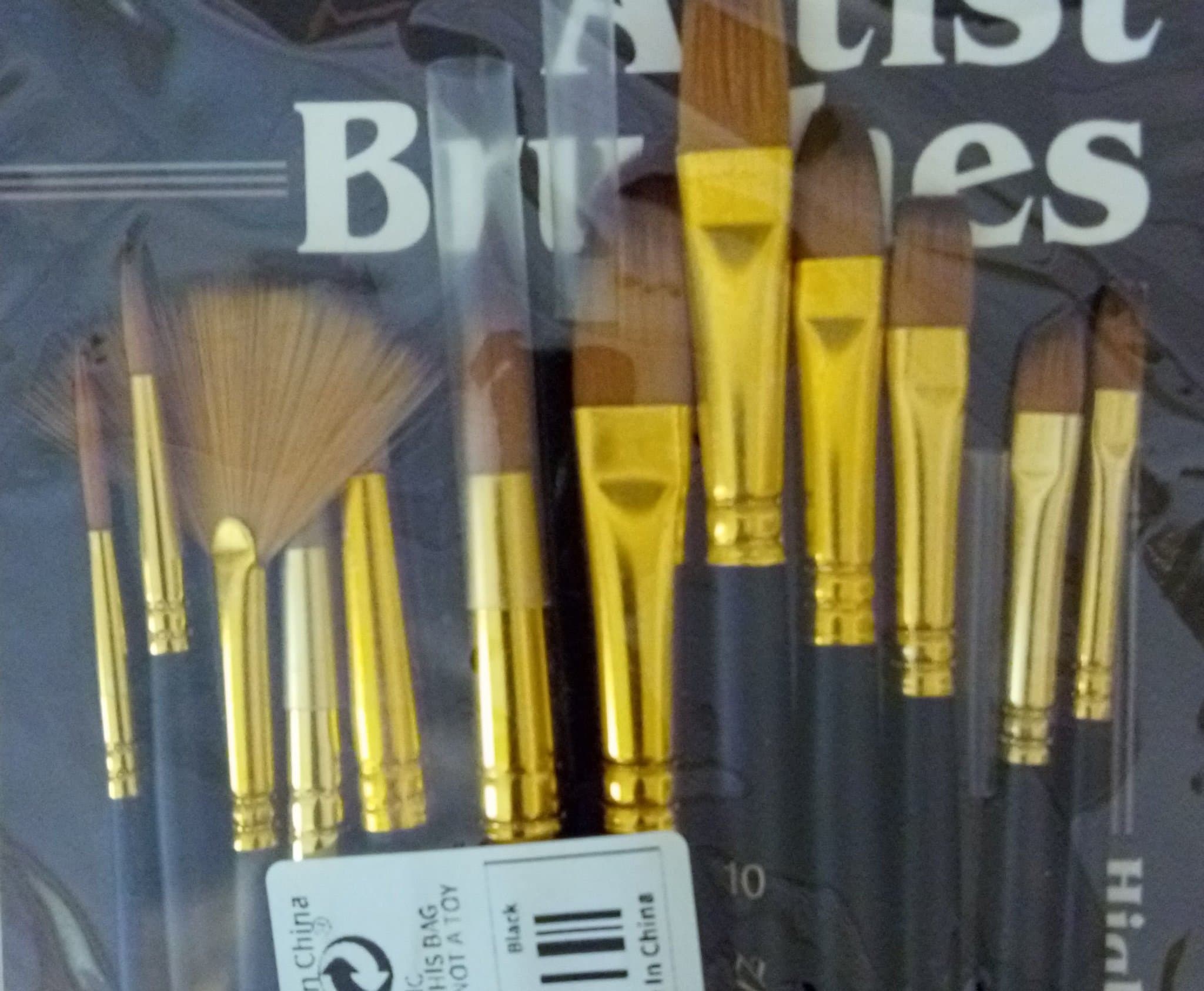 TRE SET PENSLAR FÖR MÅLERI - OLJA AKRYL AKVARELL - HELT NYA - TOTALT 36 STYCKEN