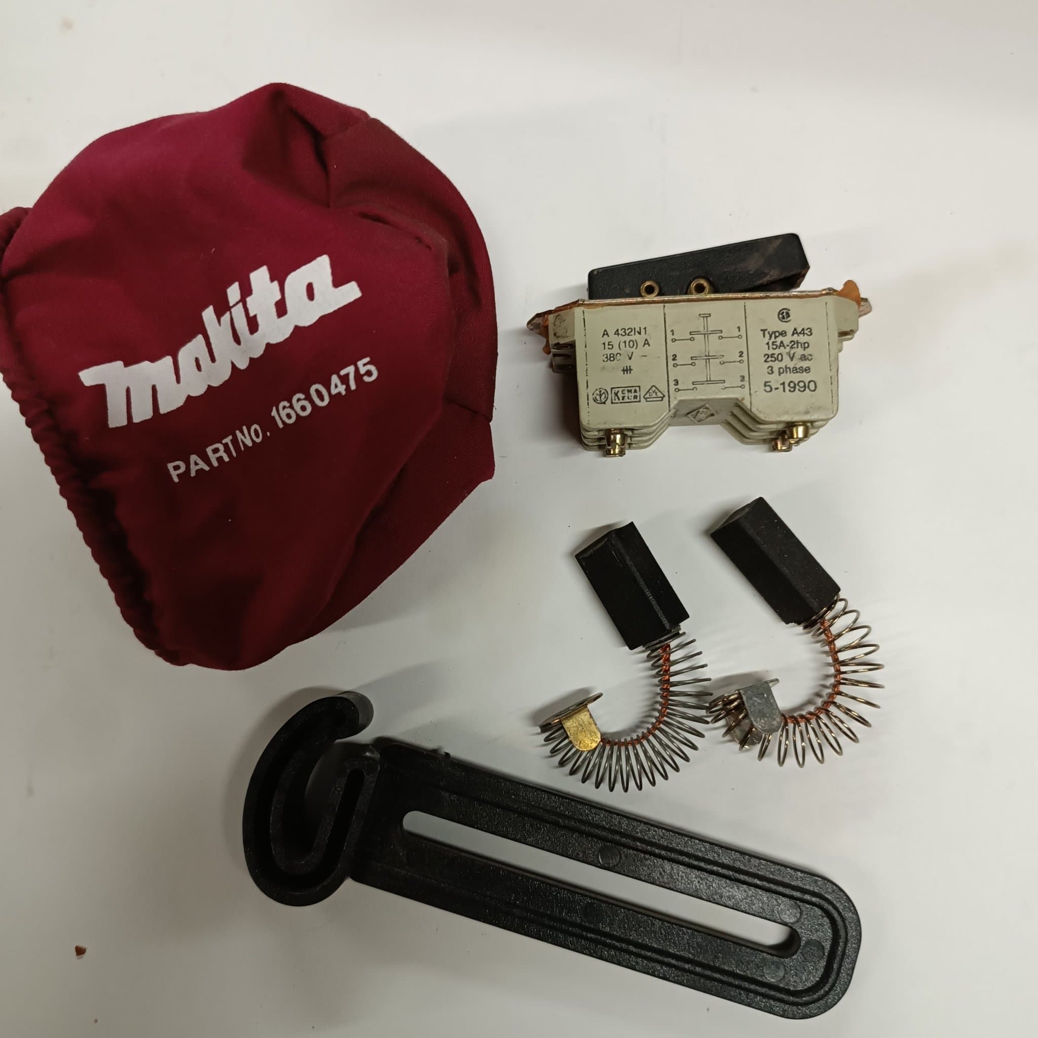 SPARE PARTS ELU MOF 11 SWITCH AND CARBON BRUSH + MAKITA DUST BAG 1660475