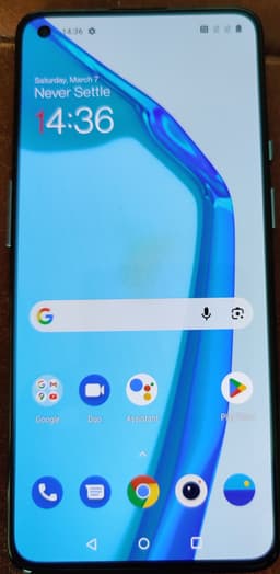 Oanvänd ONEPLUS 9 med Original Karbon Bumper Case +3D Tempered Screen Protector