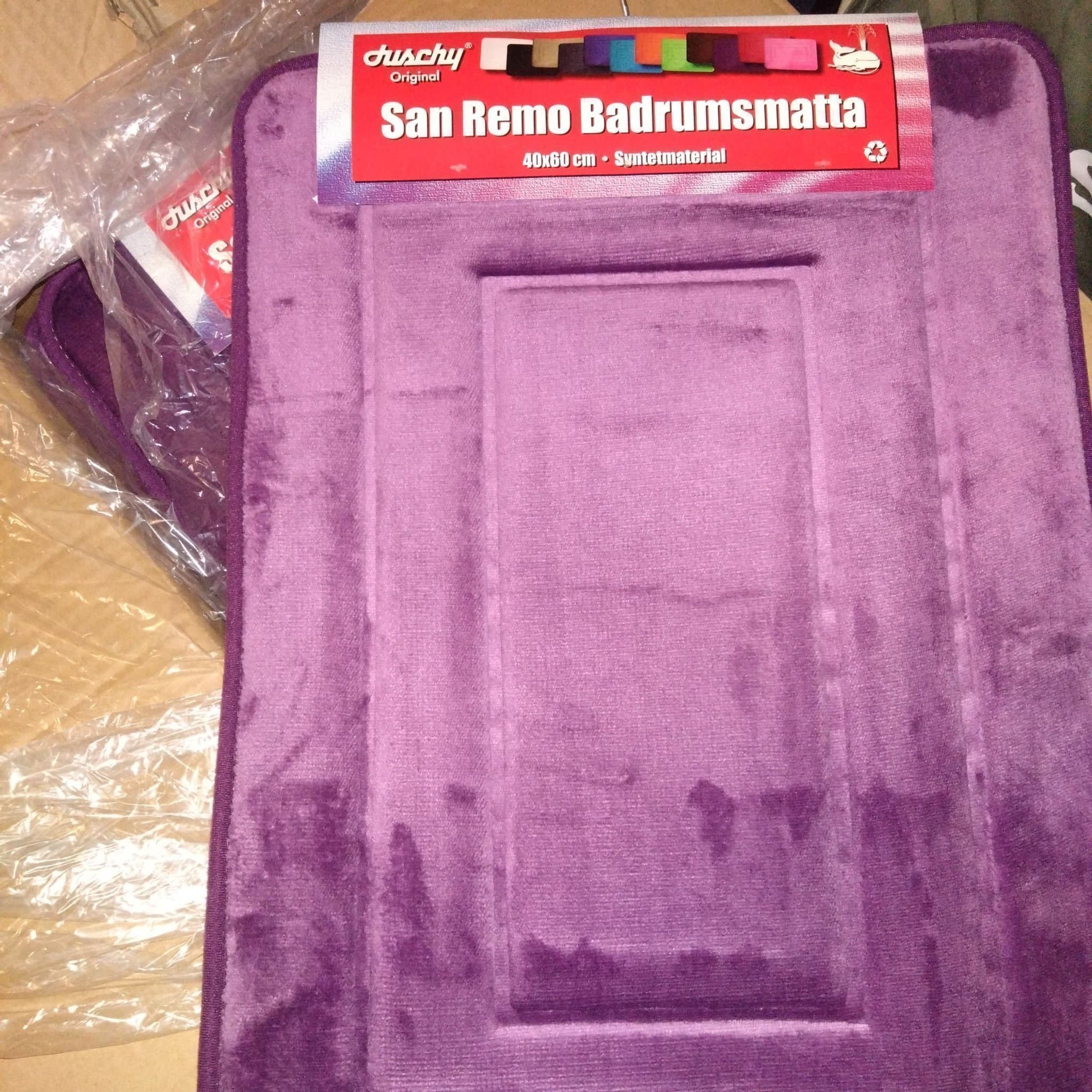 4 stycken San Remo Badrumsmatta Lila 40x60 cm