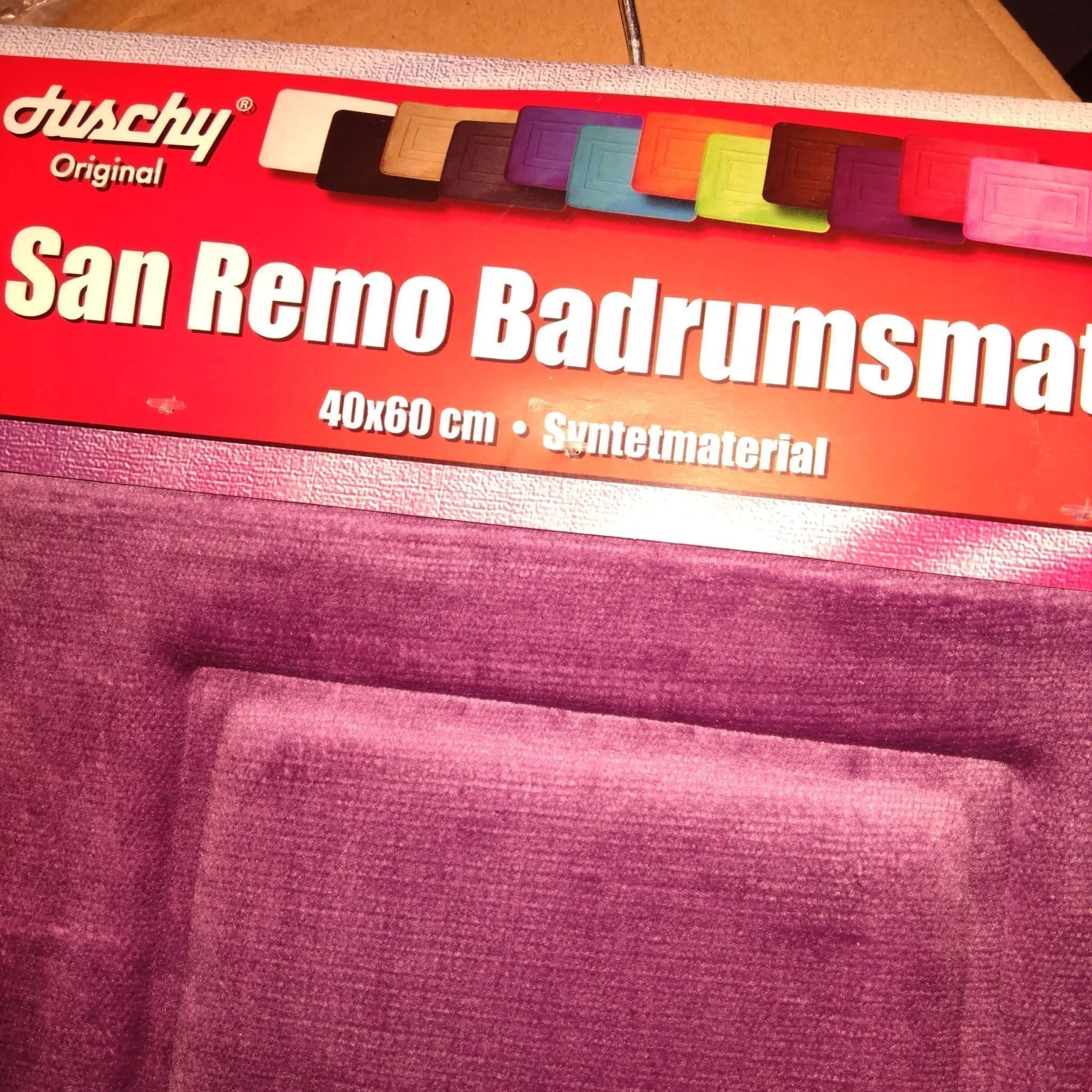 4 stycken San Remo Badrumsmatta Lila 40x60 cm