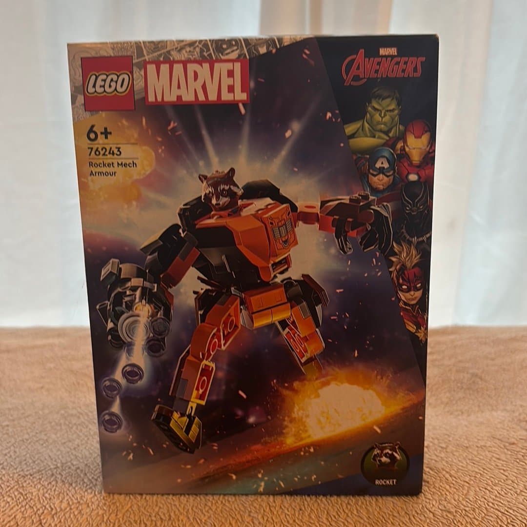 oöppnad - 76243 LEGO Avengers Rocket Mech Armor