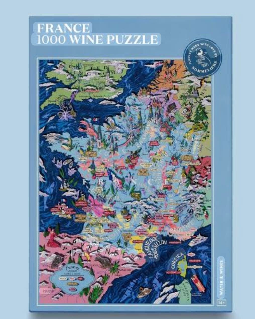 France wine puzzle Water and wines