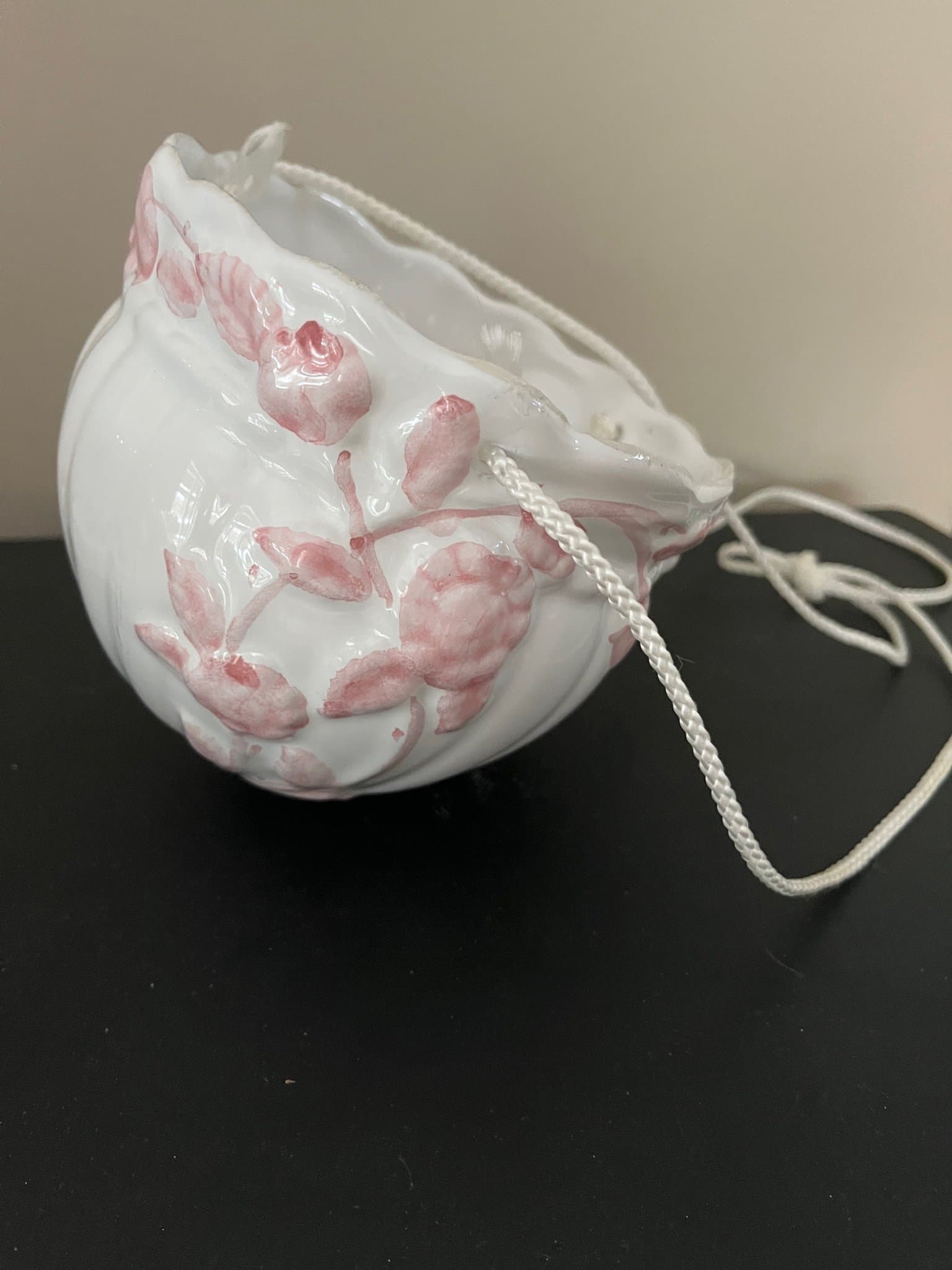 Ampel kruka rosa blom