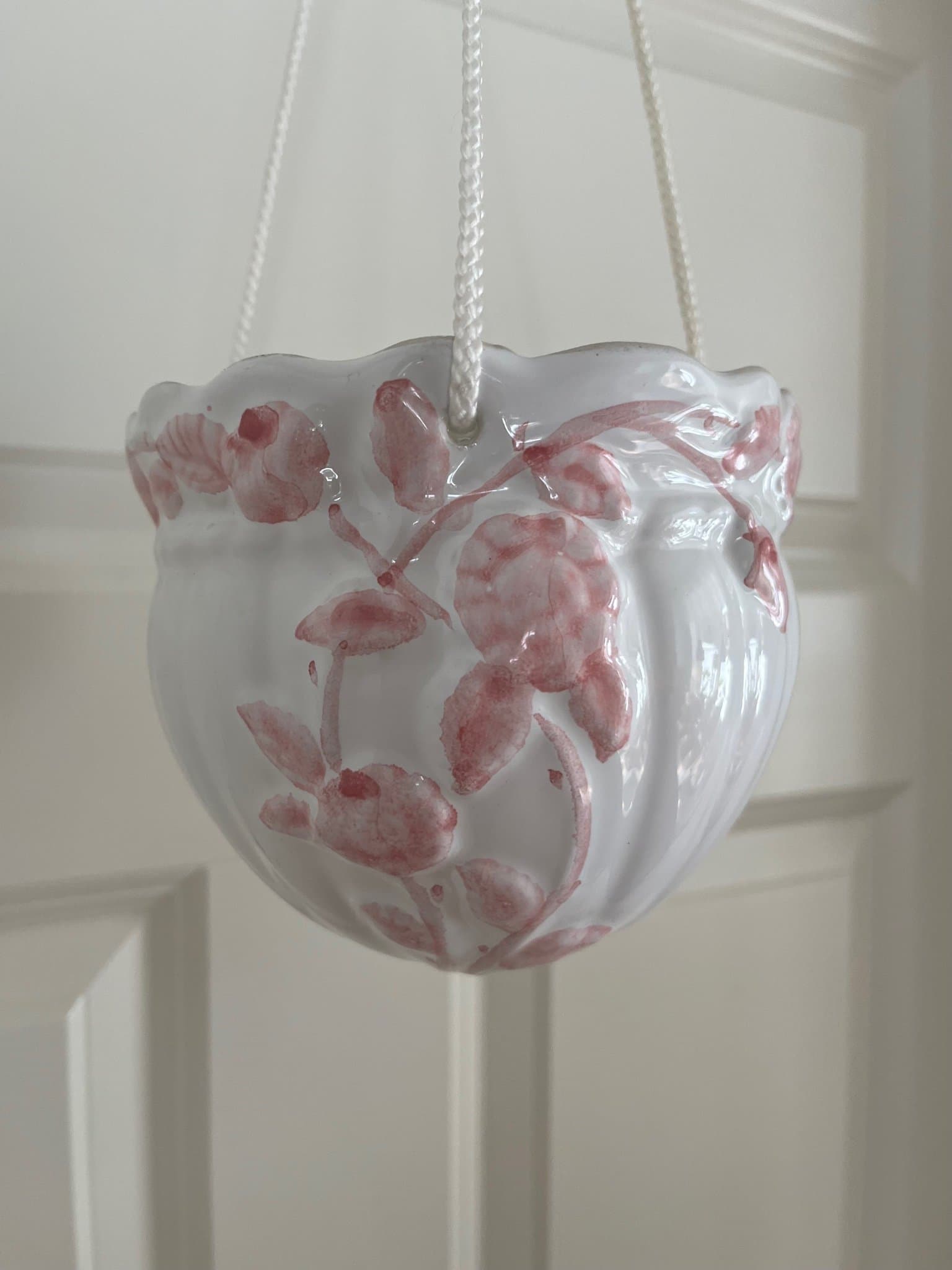 Ampel kruka rosa blom