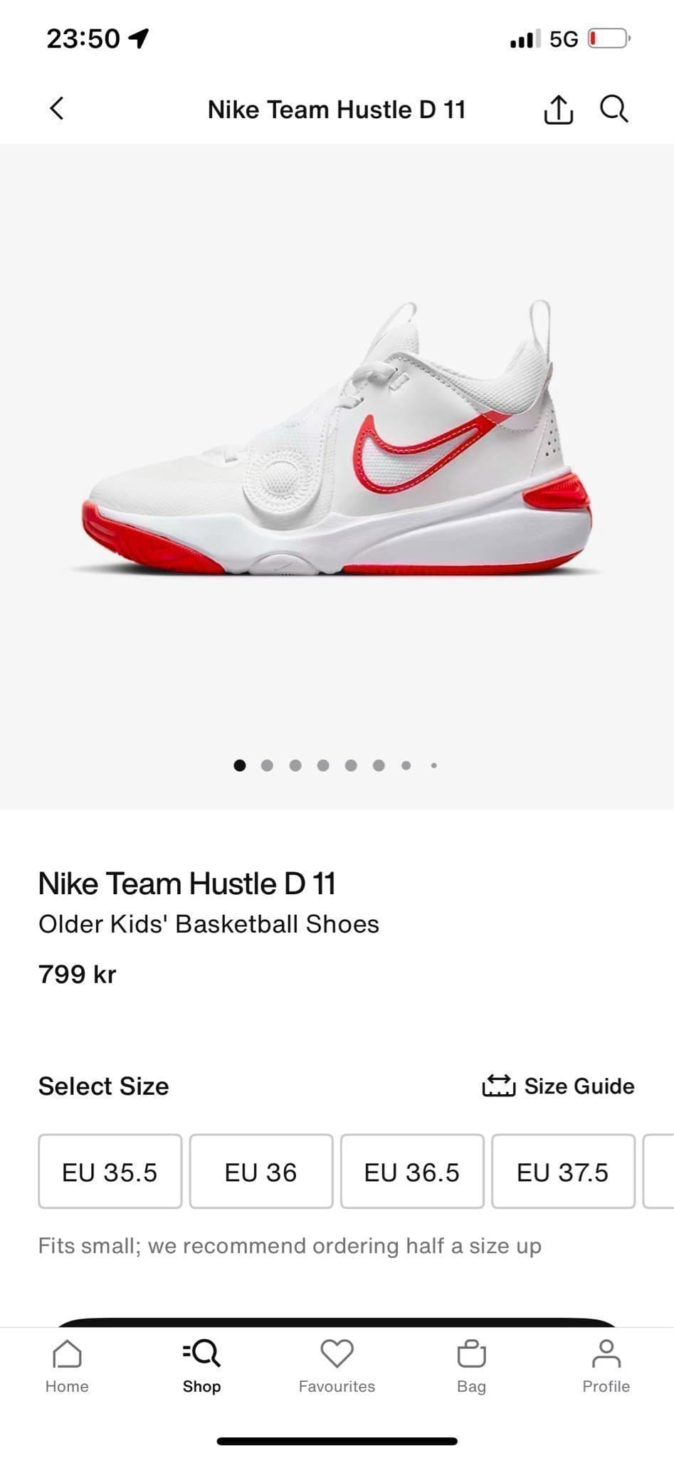 Nike Team Hustle D 11 - Vita Basketbollskor Storlek 36